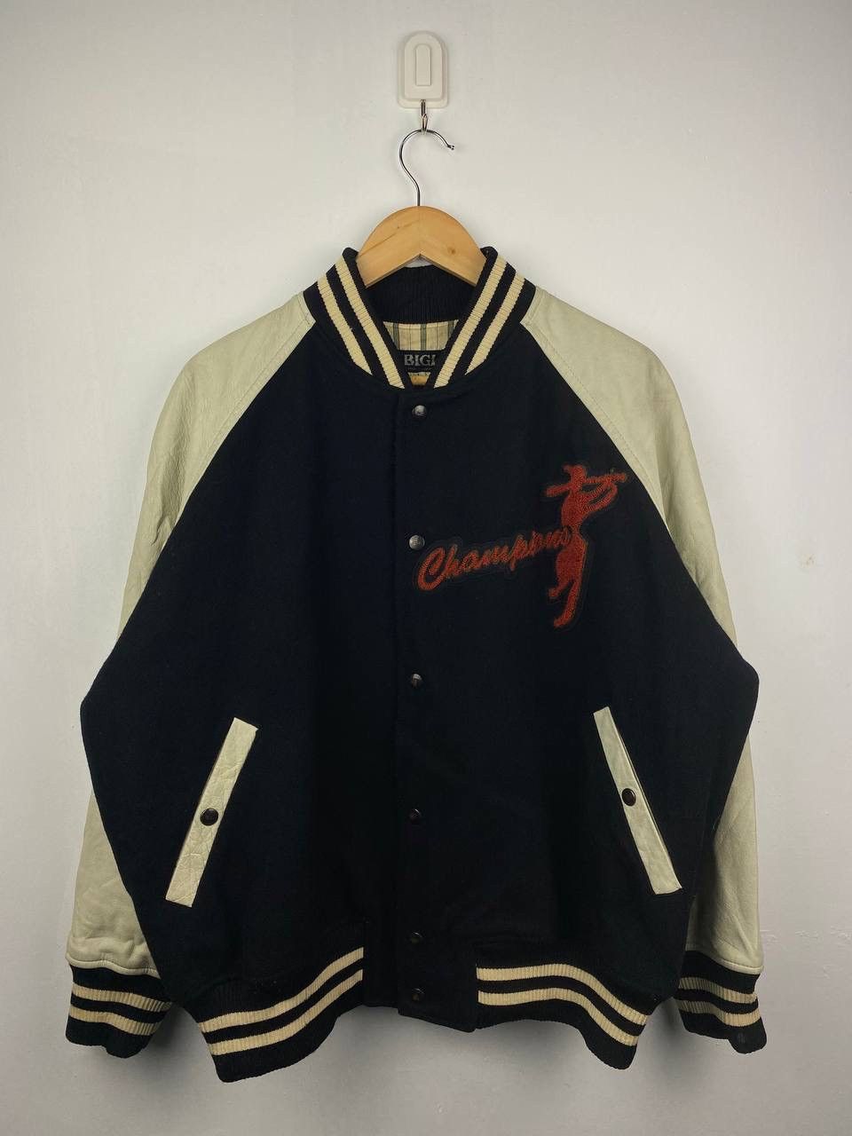 Japanese Brand Vintage 80s Bigi Ball Champion Varsity Jacket Oversized Size US XXL / EU 58 / 5 - 5 Thumbnail