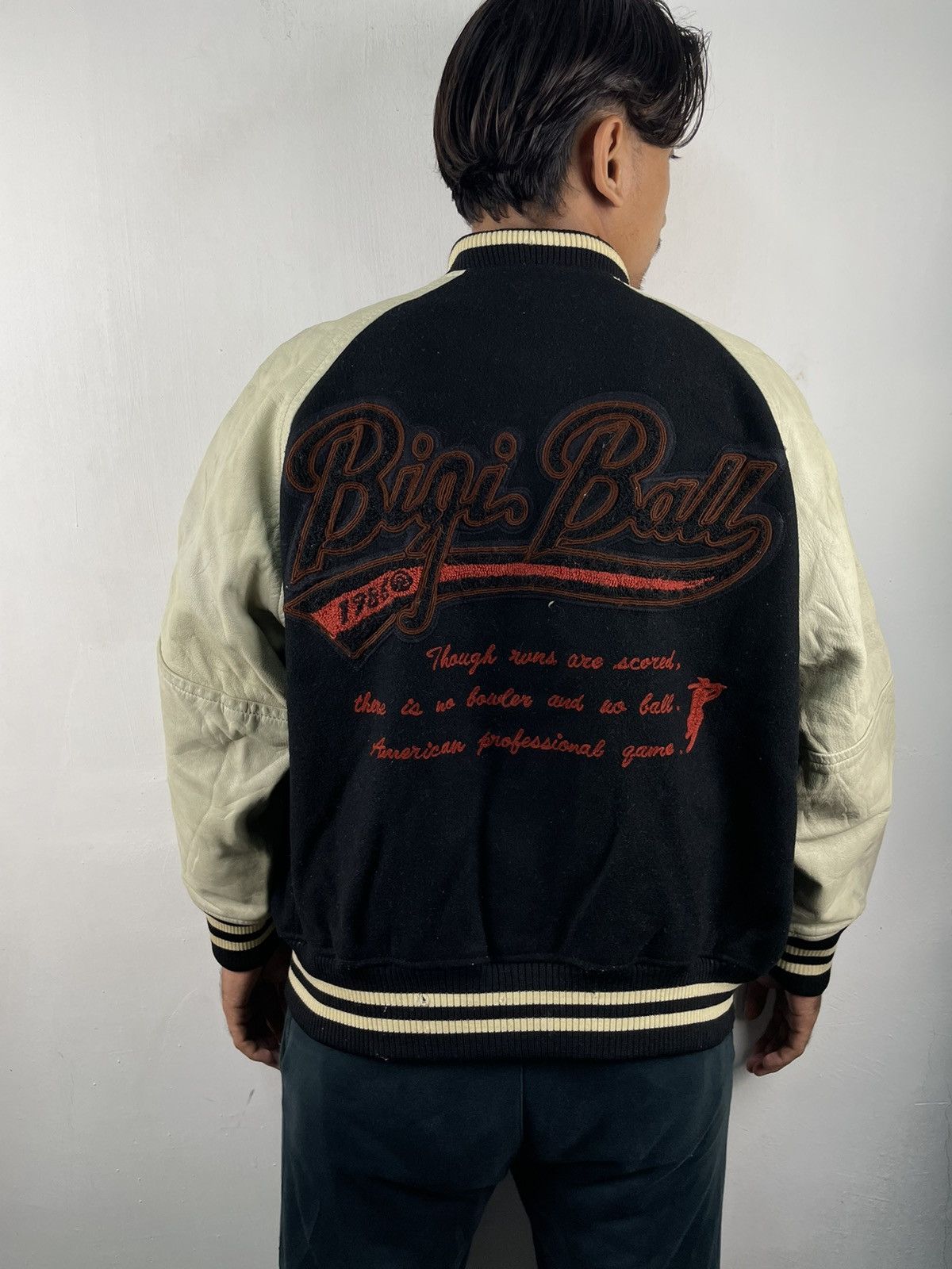 Japanese Brand Vintage 80s Bigi Ball Champion Varsity Jacket Oversized Size US XXL / EU 58 / 5 - 1 Thumbnail
