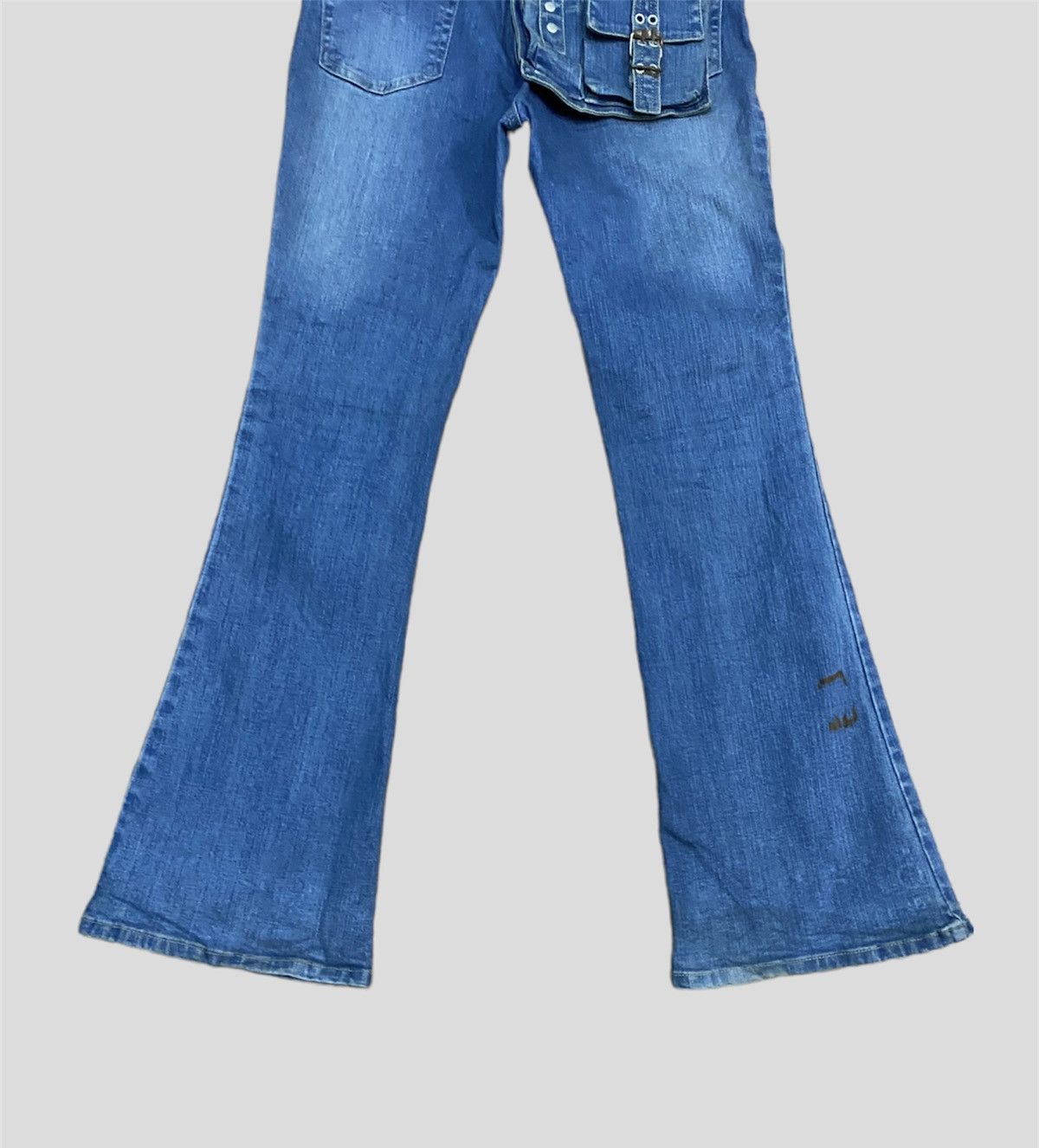 Designer × Japanese Brand × Vintage Vintage ORIRIN Flared with Waist Belt and Extra Denim Jeans Size 28" / US 6 / IT 42 - 11 Thumbnail