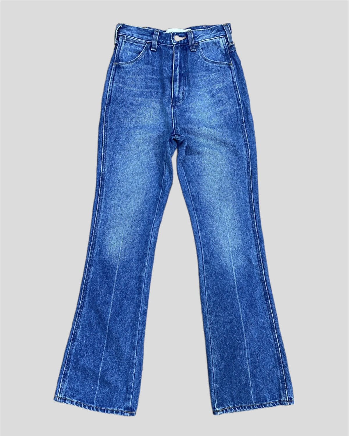image of Vintage Wrangler Blue Bootcut Flared Denim Jeans, Women's (Size 24)