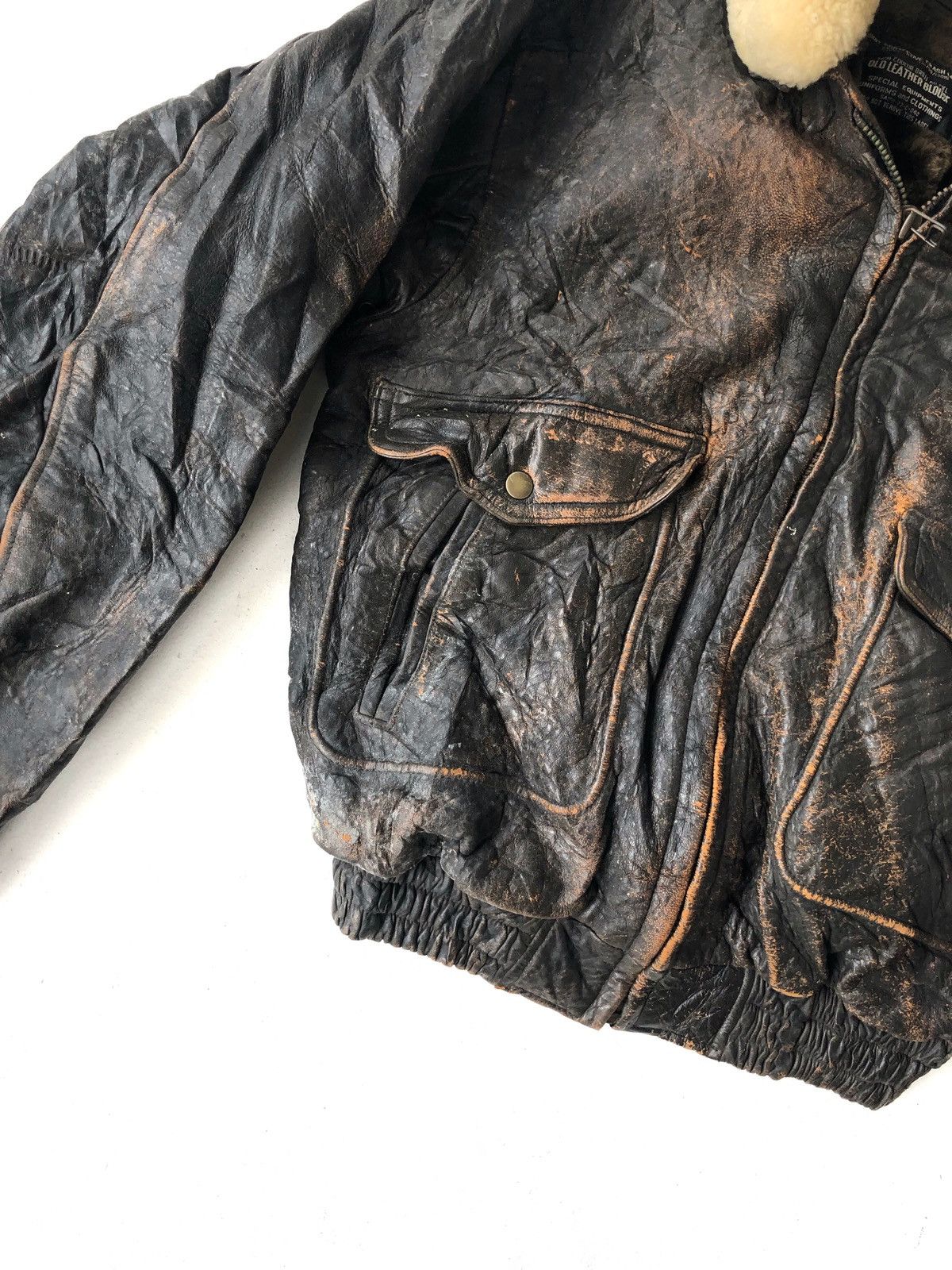 Branded Leather Suit Protection Crash MK-3 Sherpa Bomber Jacket Size US L / EU 52-54 / 3 - 4 Thumbnail