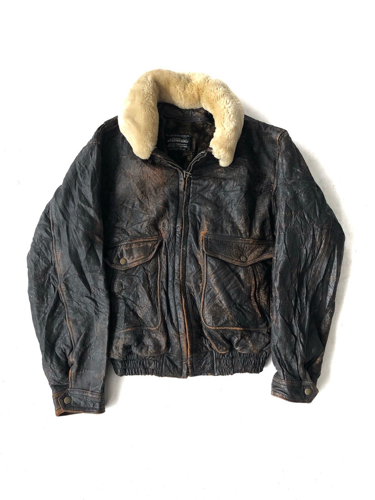 Branded Leather Suit Protection Crash MK-3 Sherpa Bomber Jacket Size US L / EU 52-54 / 3 - 1 Thumbnail
