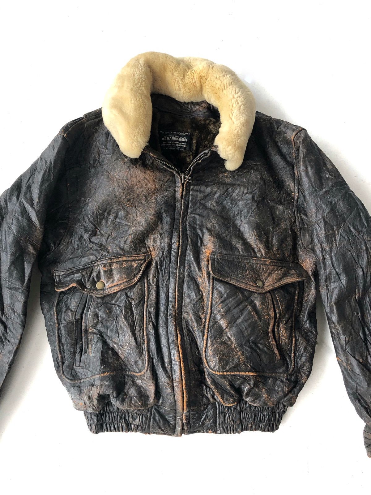 Branded Leather Suit Protection Crash MK-3 Sherpa Bomber Jacket Size US L / EU 52-54 / 3 - 2 Thumbnail