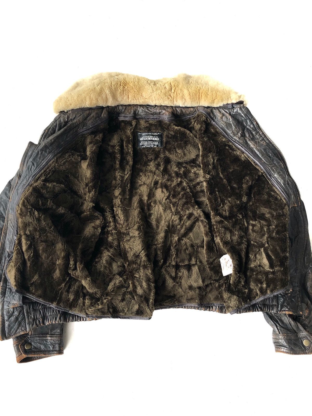 Branded Leather Suit Protection Crash MK-3 Sherpa Bomber Jacket Size US L / EU 52-54 / 3 - 6 Thumbnail