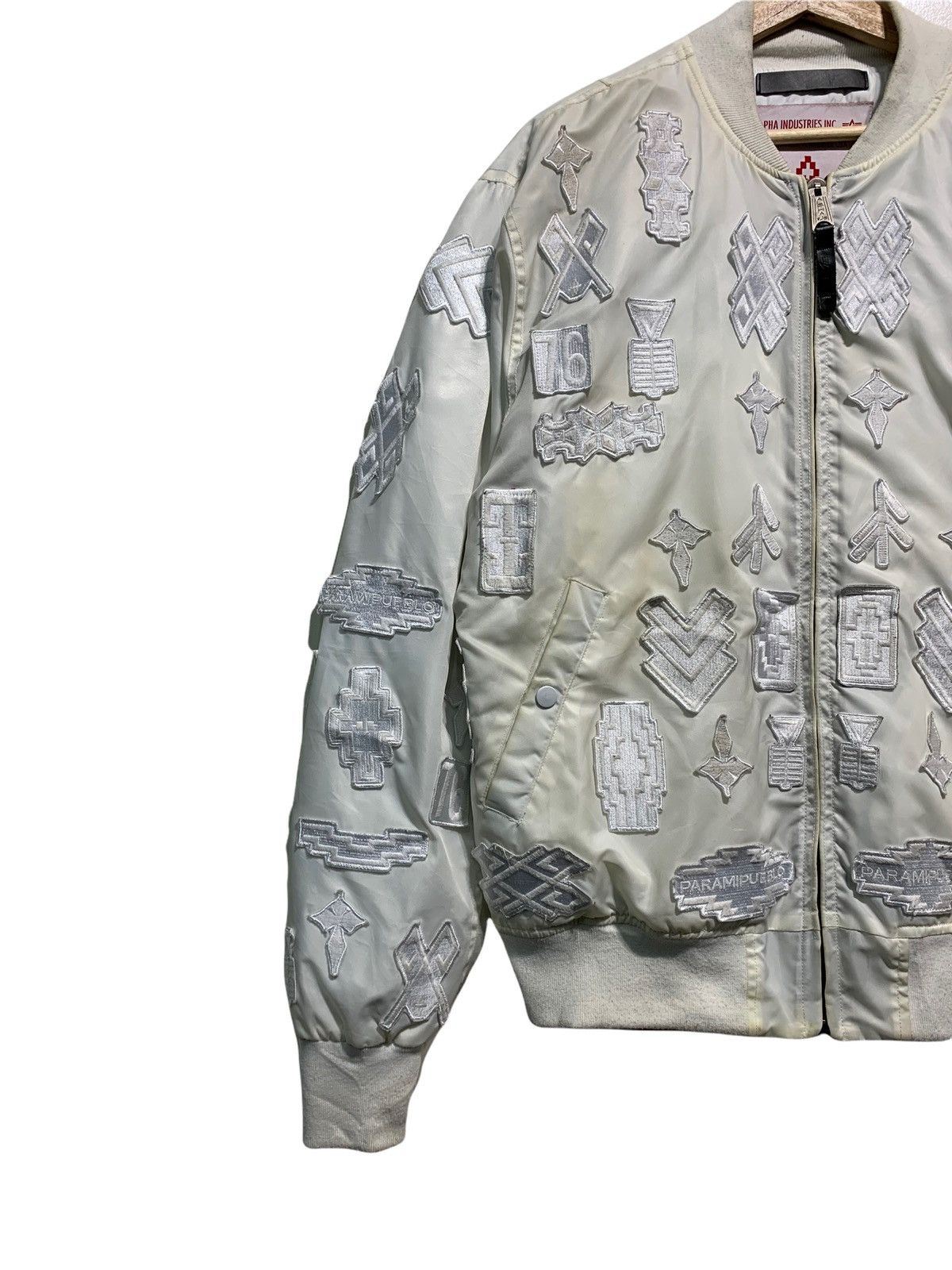 Alpha Industries × Marcelo Burlon 🔥MARCELO BURLON X ALPHA IND WHITE PATCHES EMBROIDERY JACKETS Size US M / EU 48-50 / 2 - 4 Thumbnail