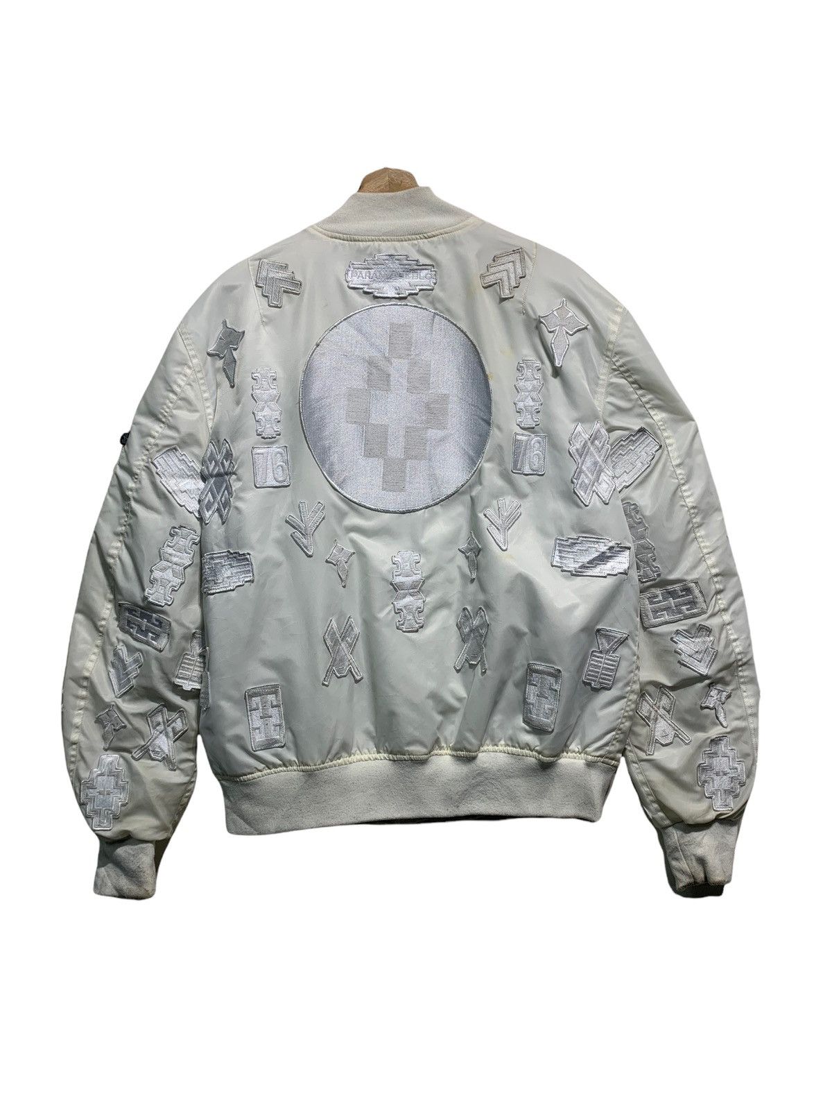 Alpha Industries × Marcelo Burlon 🔥MARCELO BURLON X ALPHA IND WHITE PATCHES EMBROIDERY JACKETS Size US M / EU 48-50 / 2 - 9 Thumbnail