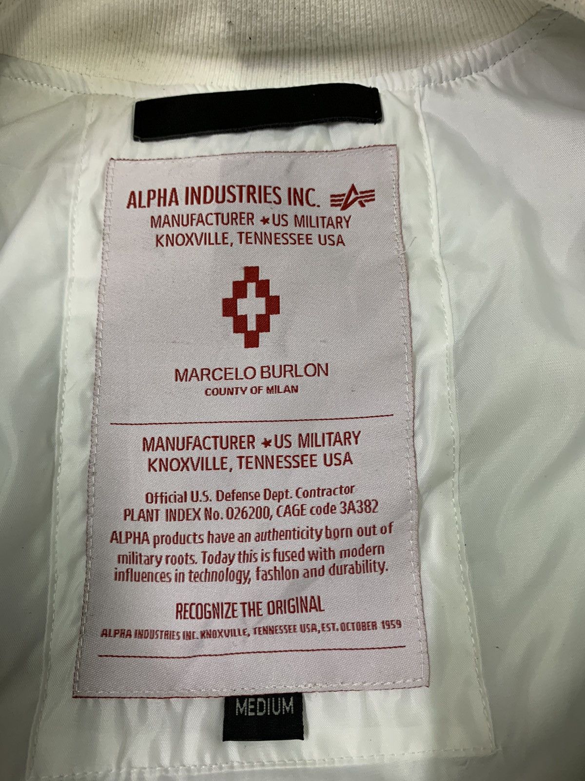 Alpha Industries × Marcelo Burlon 🔥MARCELO BURLON X ALPHA IND WHITE PATCHES EMBROIDERY JACKETS Size US M / EU 48-50 / 2 - 12 Thumbnail