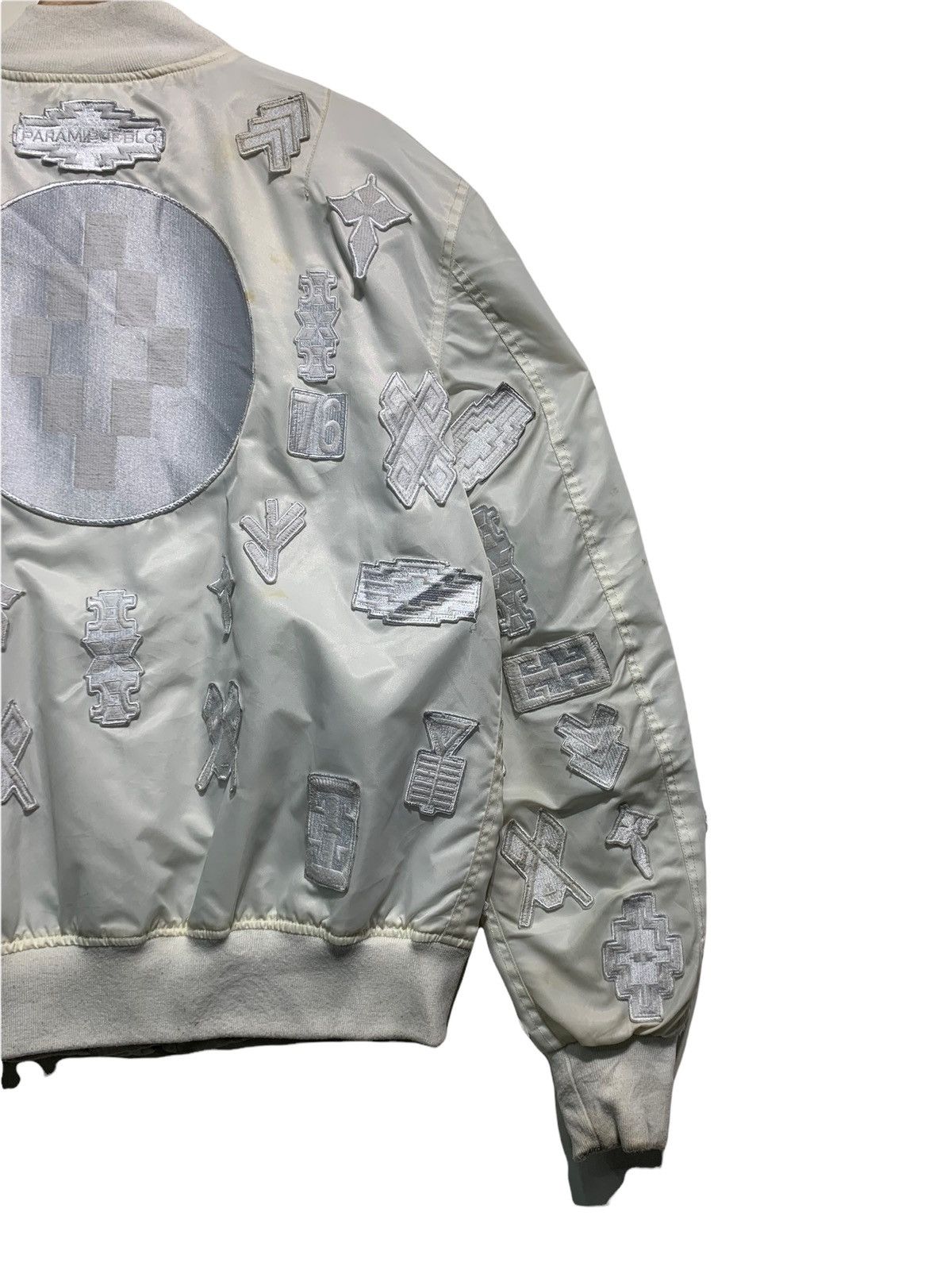 Alpha Industries × Marcelo Burlon 🔥MARCELO BURLON X ALPHA IND WHITE PATCHES EMBROIDERY JACKETS Size US M / EU 48-50 / 2 - 11 Thumbnail