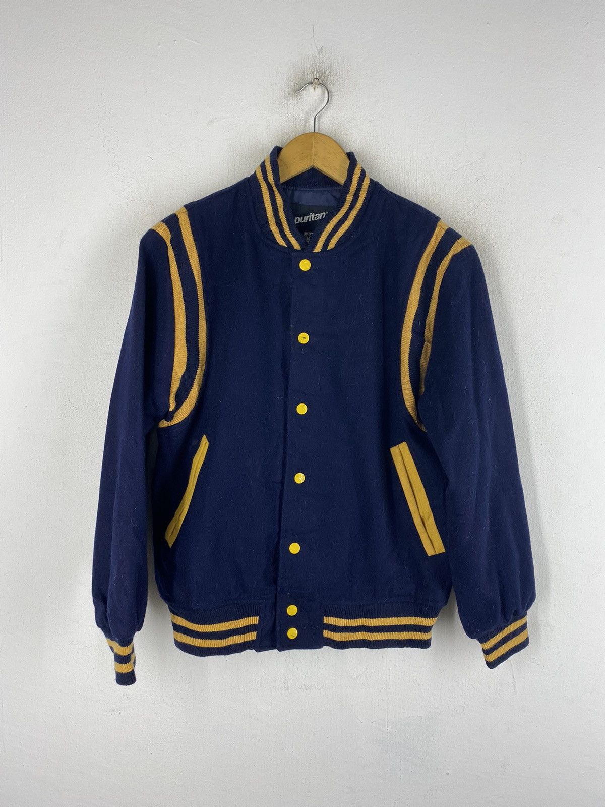 Puritan Vintage 80s Letterman Varsity Wool Jacket | Grailed