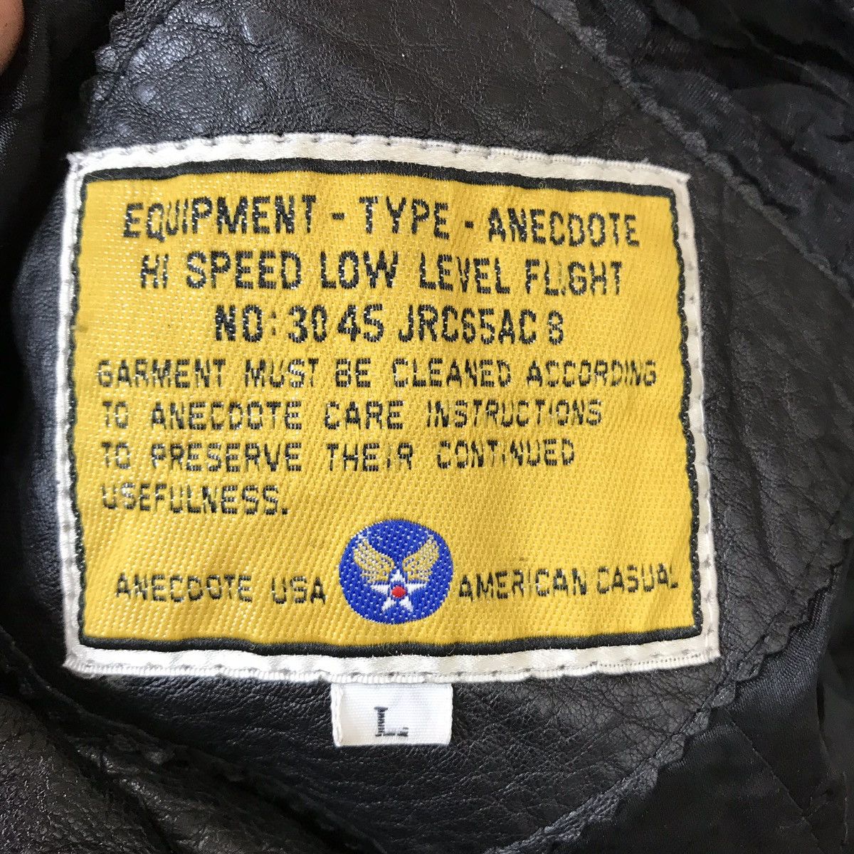 Other Anecdote Usa American Casual Flight Leather Bomber Jacket Size US L / EU 52-54 / 3 - 6 Thumbnail