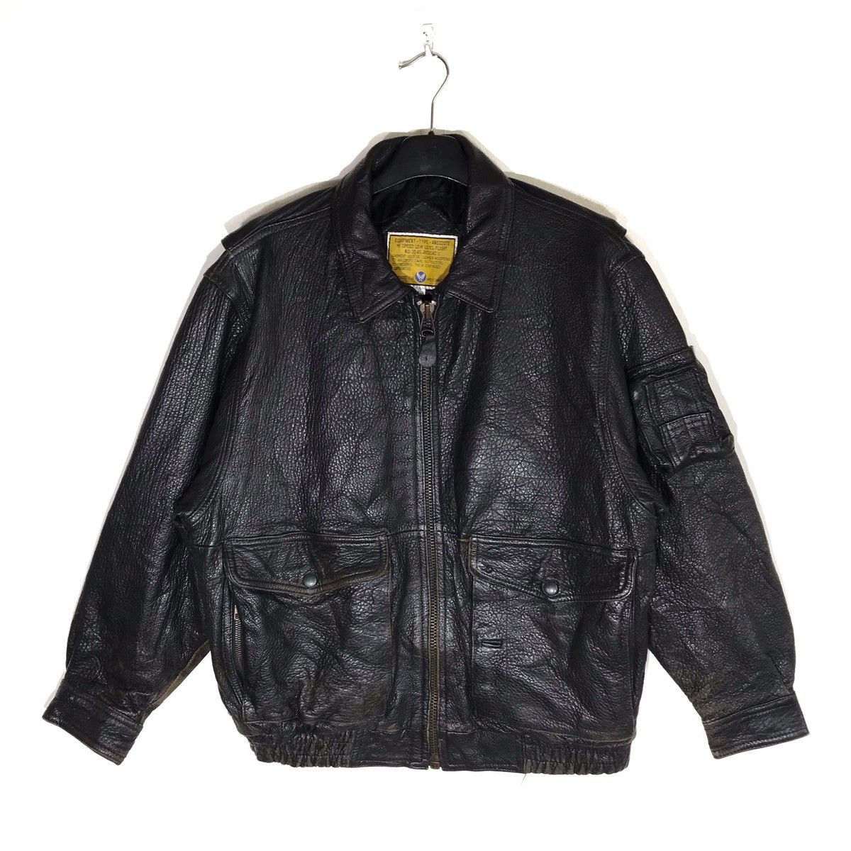 Other Anecdote Usa American Casual Flight Leather Bomber Jacket Size US L / EU 52-54 / 3 - 1 Thumbnail