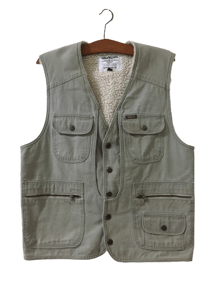 image of Tracey Vest Vintage Grancisco Multipocket Tactical Fishing Vest in Green, Men's (Size Medium)