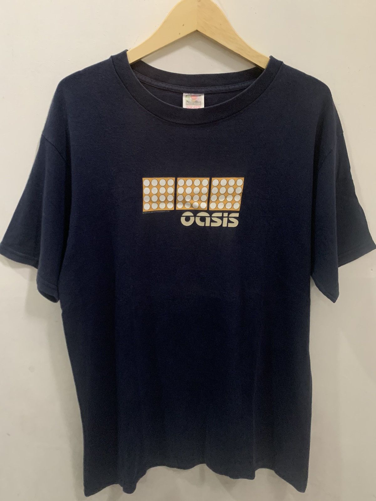 image of Band Tees x Vintage 90's Oasis Shirt,britpop,blur,radiohead in Navy, Men's (Size Large)