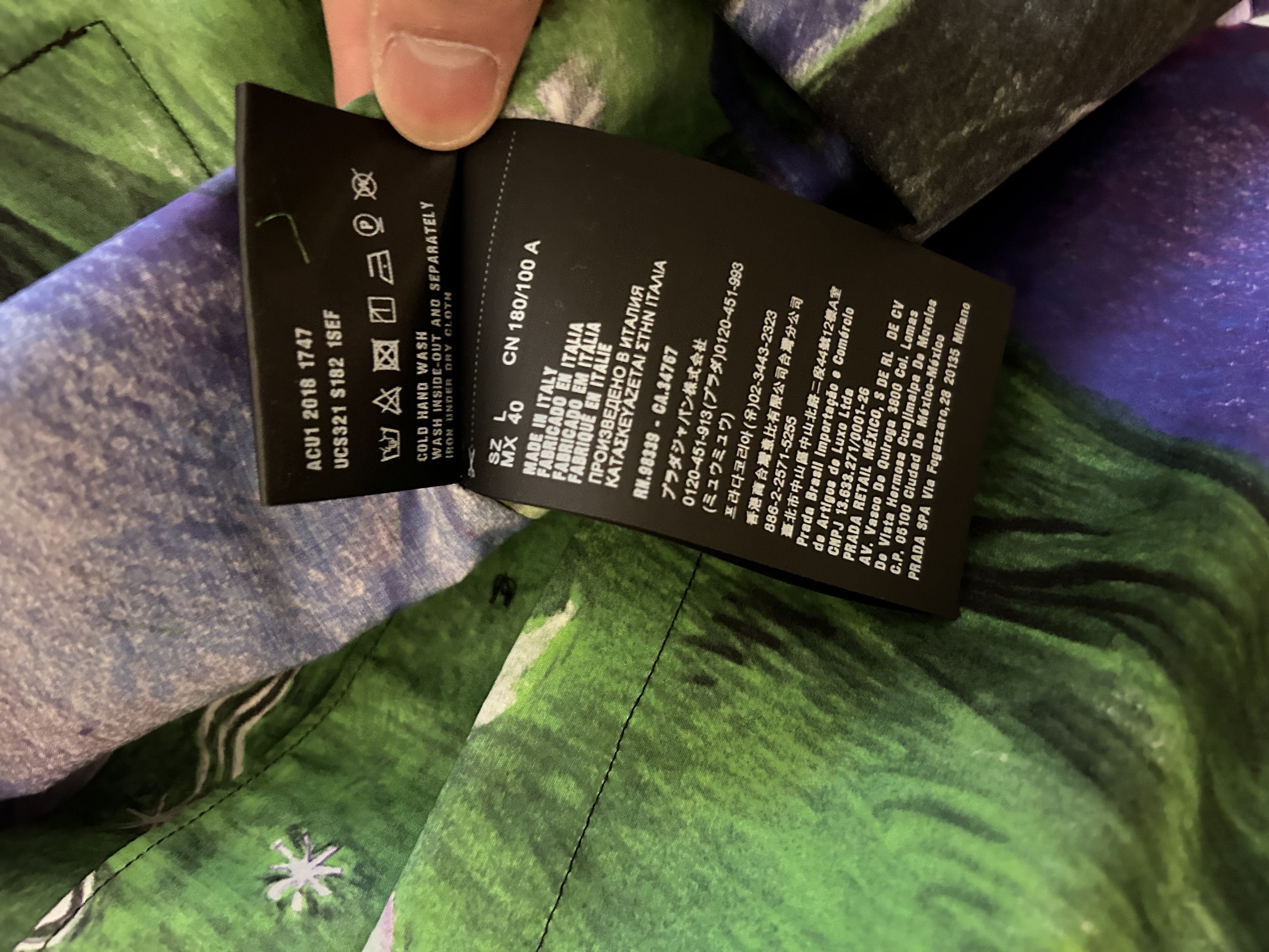 Prada impossible True love Bowling shirt Cleopatra Christophe Size US L / EU 52-54 / 3 - 9 Thumbnail