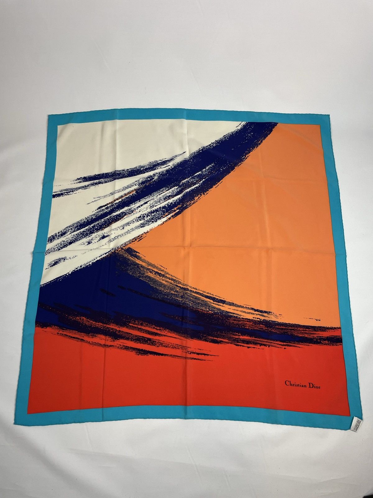 Dior Vintage Christian Dior Color Block Silk Scarf | Grailed