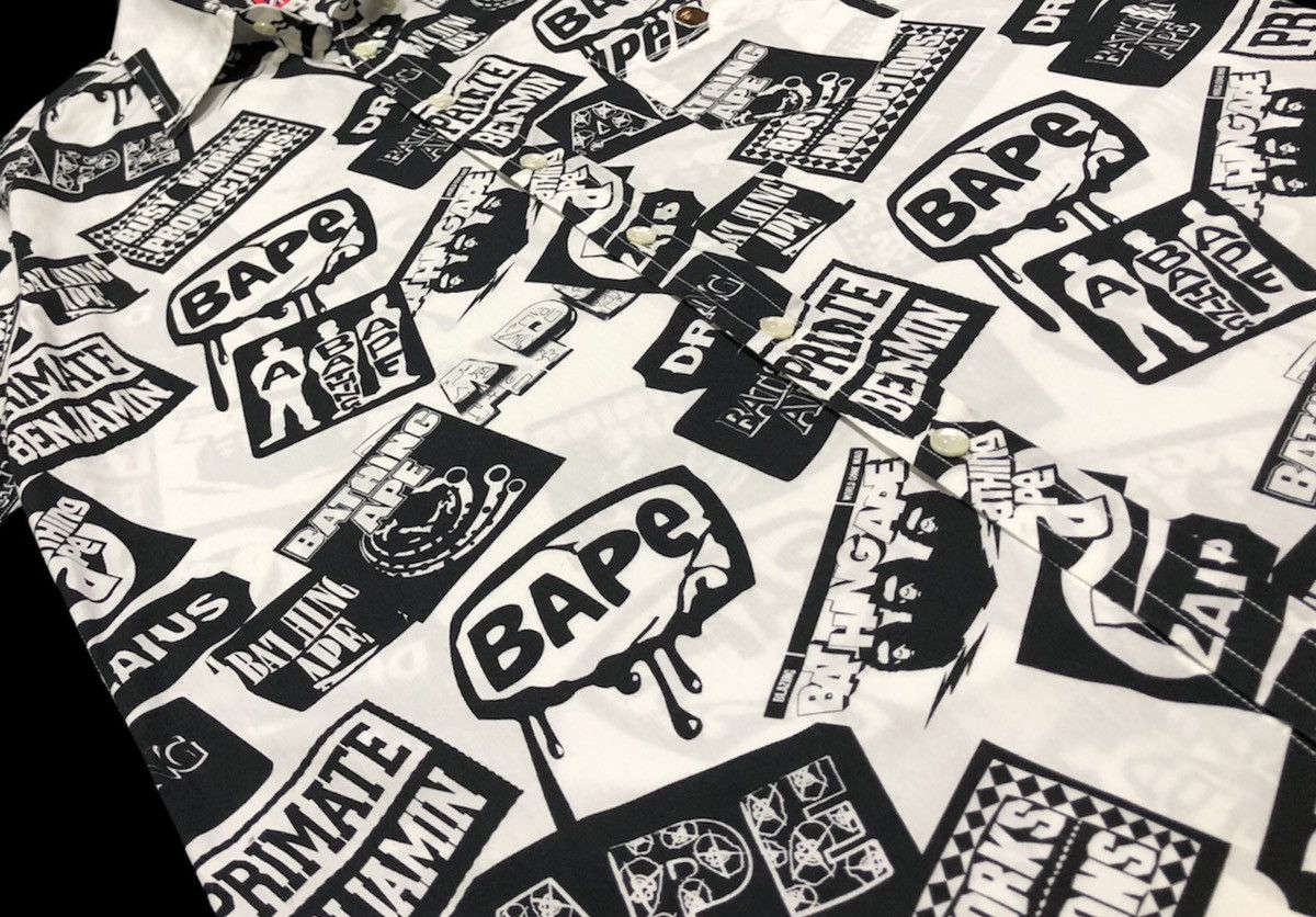 Bape A Bathing Ape Dr Zaius Button Up S/S Shirt Size US S / EU 44-46 / 1 - 8 Thumbnail
