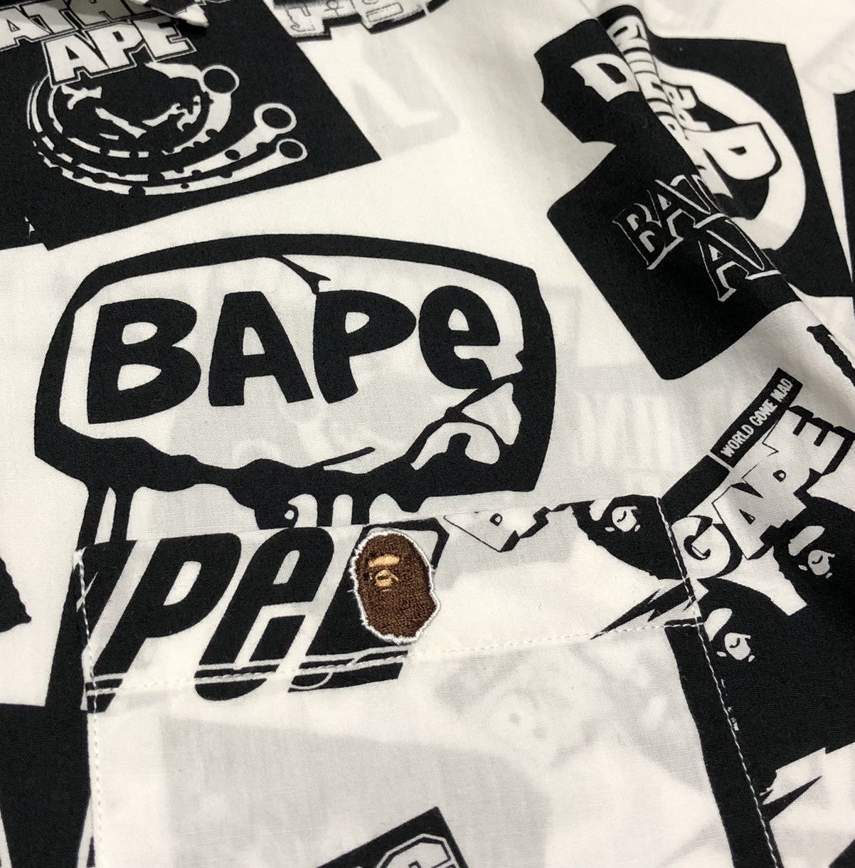 Bape A Bathing Ape Dr Zaius Button Up S/S Shirt Size US S / EU 44-46 / 1 - 12 Thumbnail