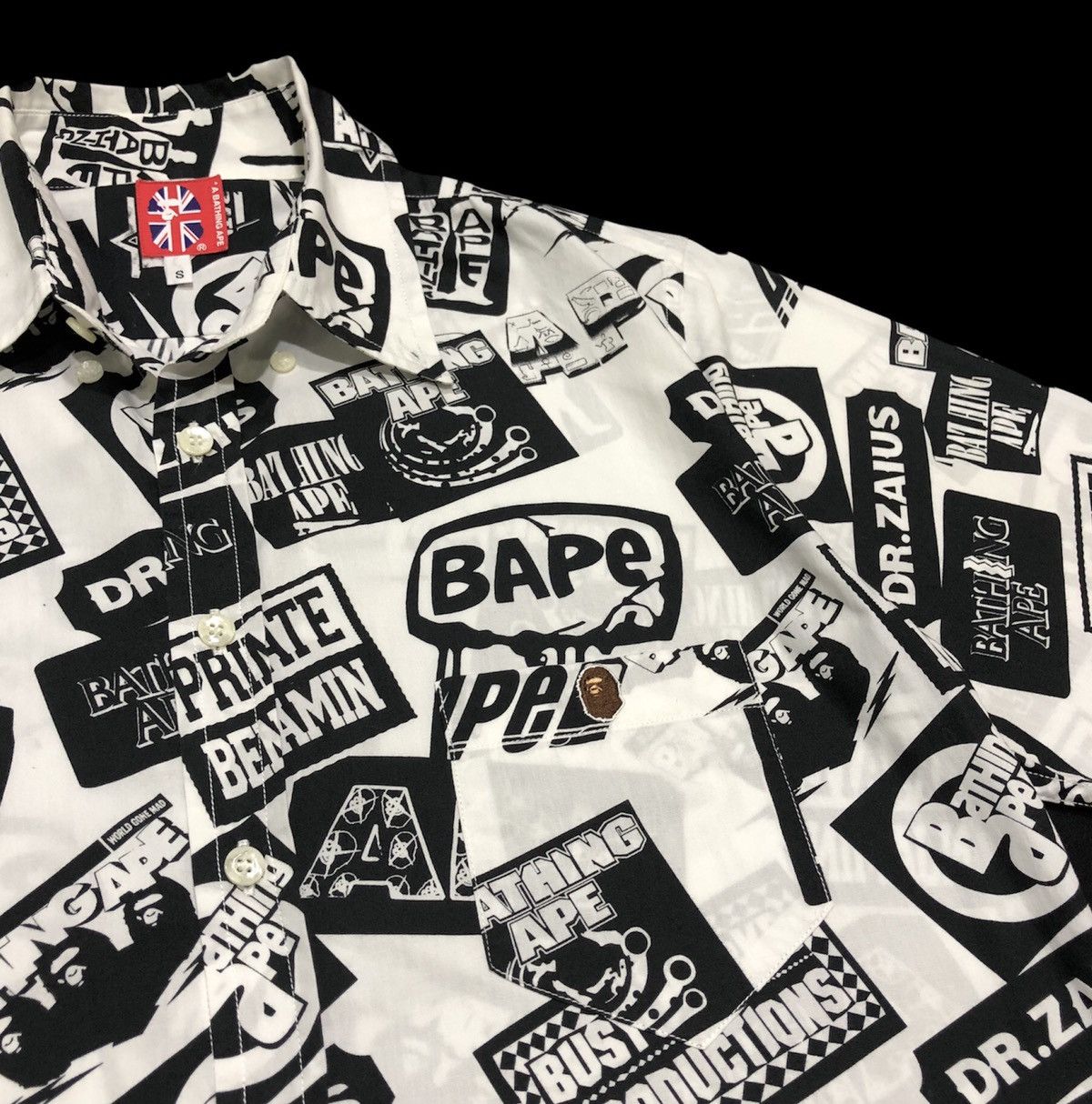 Bape A Bathing Ape Dr Zaius Button Up S/S Shirt Size US S / EU 44-46 / 1 - 5 Thumbnail