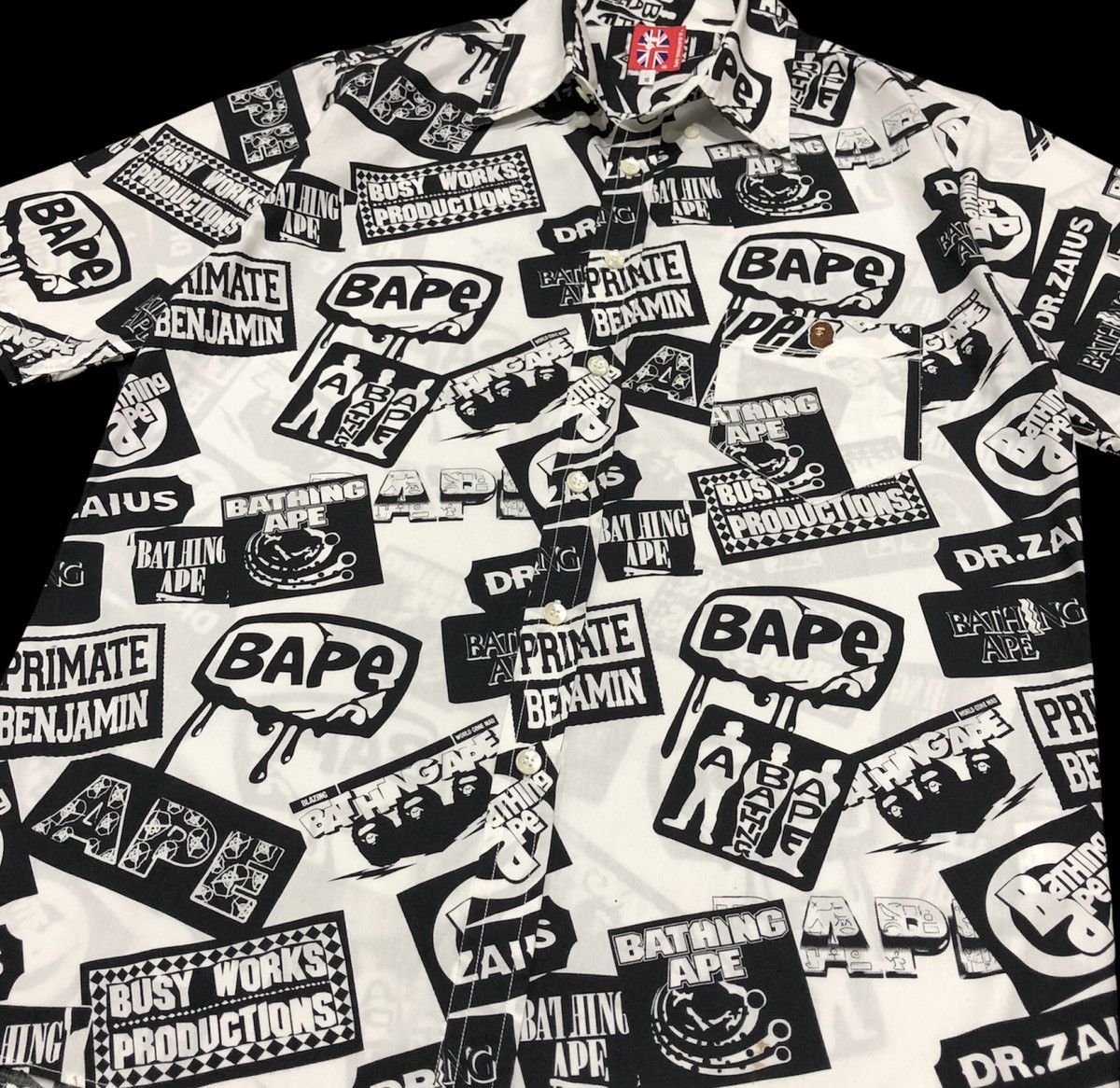 Bape A Bathing Ape Dr Zaius Button Up S/S Shirt Size US S / EU 44-46 / 1 - 7 Thumbnail