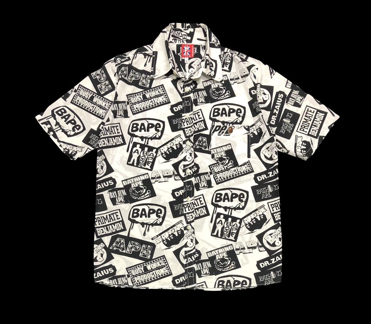 Bape A Bathing Ape Dr Zaius Button Up S/S Shirt Size US S / EU 44-46 / 1 - 10 Thumbnail