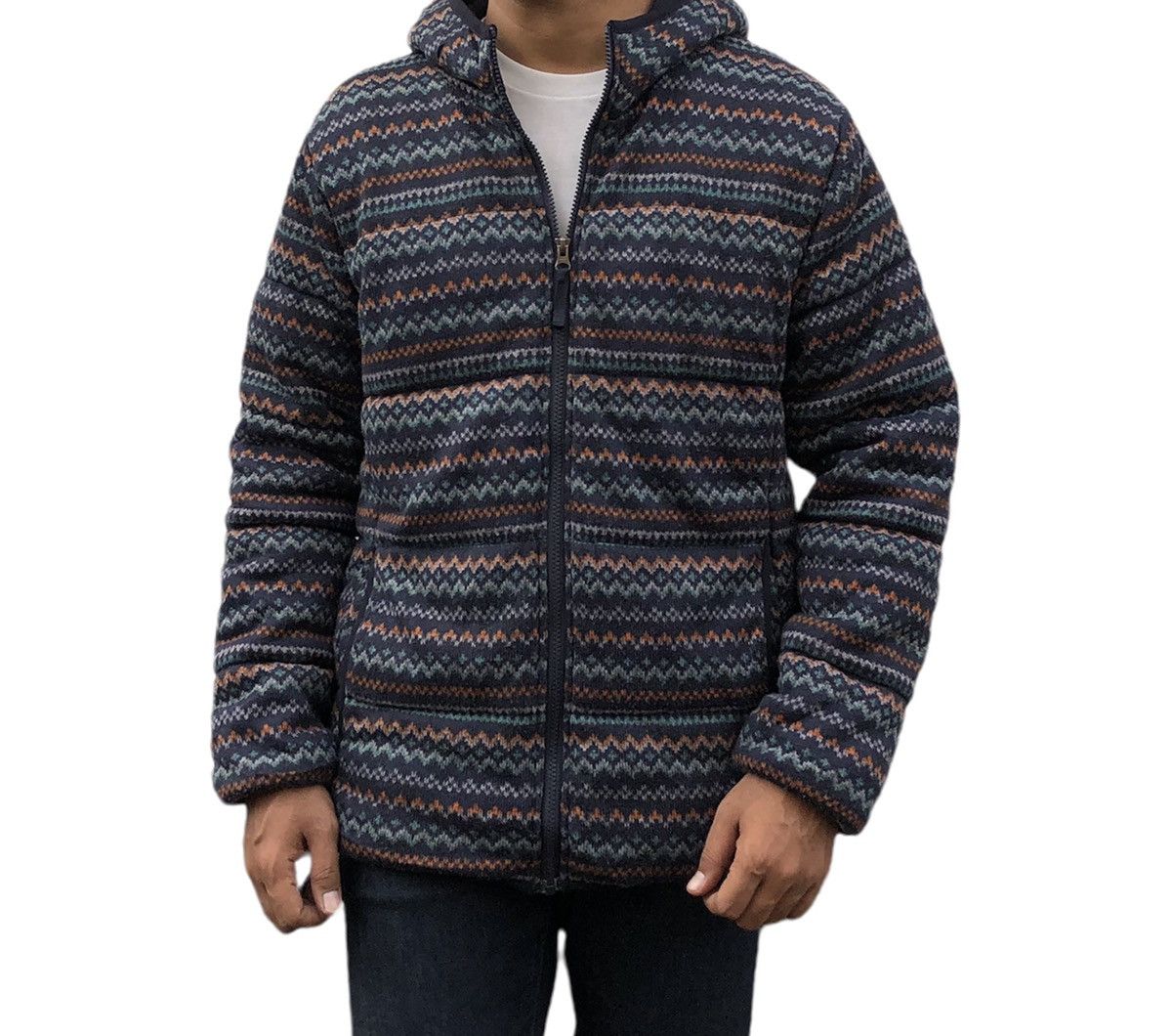 Uniqlo Uniqlo Knit Navajo Tribal Fleece Hooded Parka Jacket Size US M / EU 48-50 / 2 - 2 Thumbnail