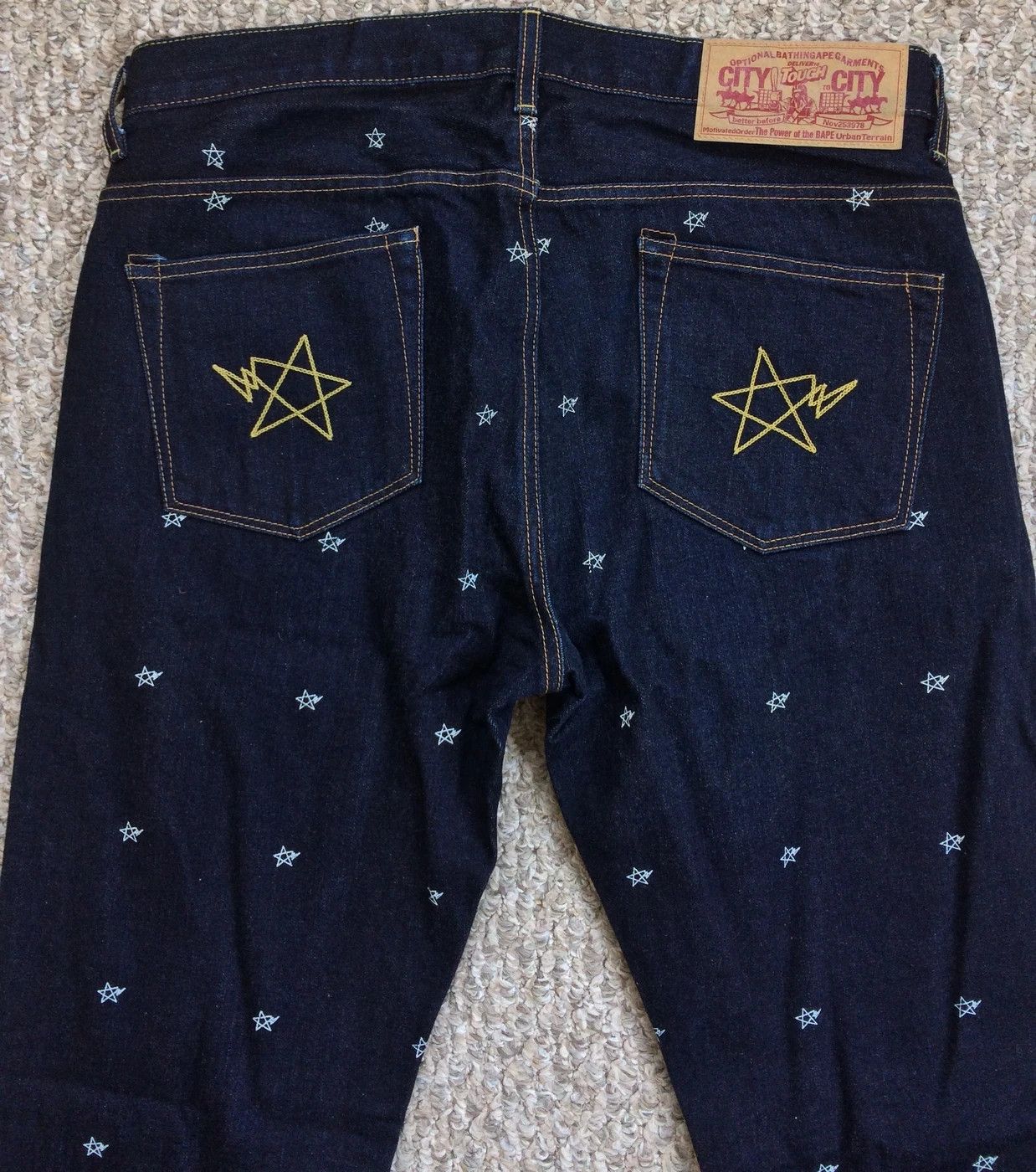 Bape Bape Embroidered Bapesta Stars Denim Size US 32 / EU 48 - 2 Thumbnail