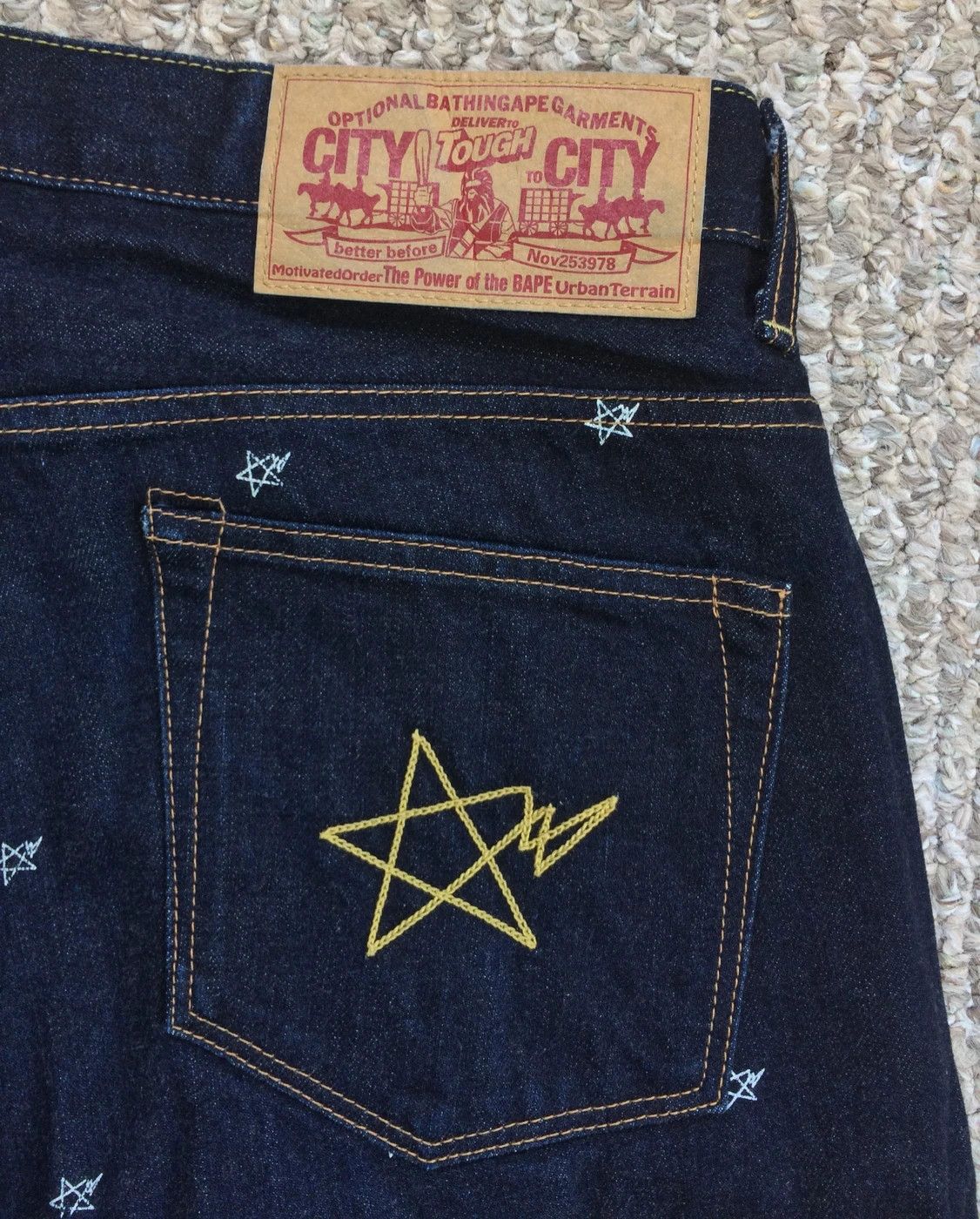 Bape Bape Embroidered Bapesta Stars Denim Size US 32 / EU 48 - 3 Thumbnail