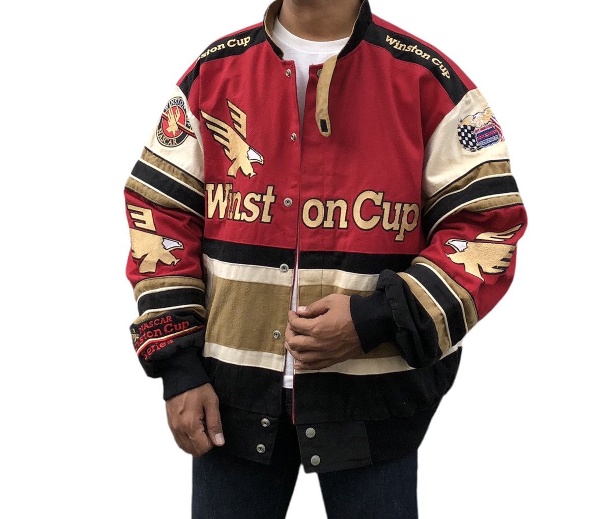 Jeff Hamilton Vintage Nascar Winston Cup Jeff Hamilton Varsity Jacket Size US XL / EU 56 / 4 - 2 Thumbnail