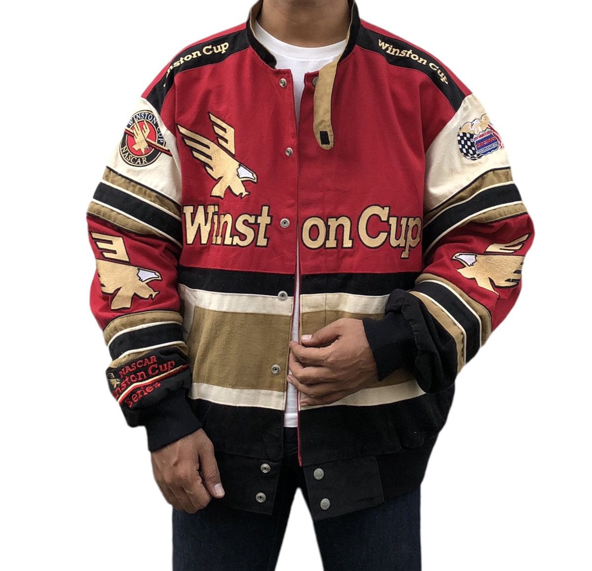 Jeff Hamilton Vintage Nascar Winston Cup Jeff Hamilton Varsity Jacket Size US XL / EU 56 / 4 - 1 Thumbnail