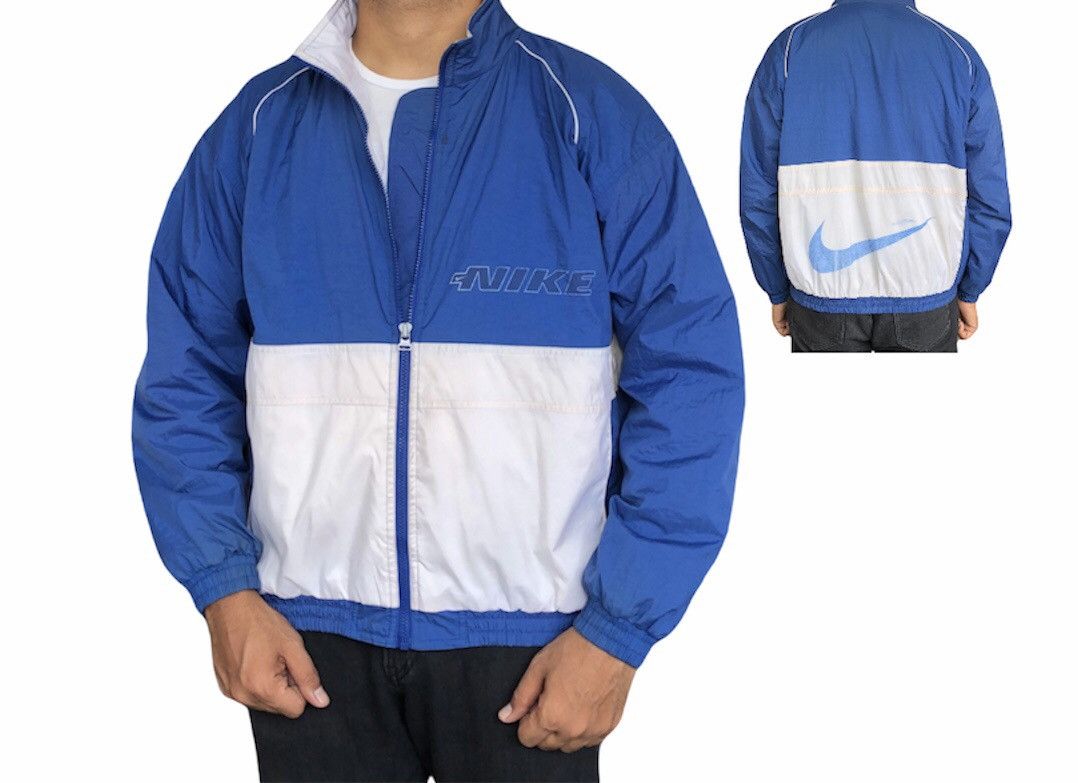 Nike 🔥Vintage 90s Nike swoosh big logo two tones light jackets Size US M / EU 48-50 / 2 - 1 Thumbnail