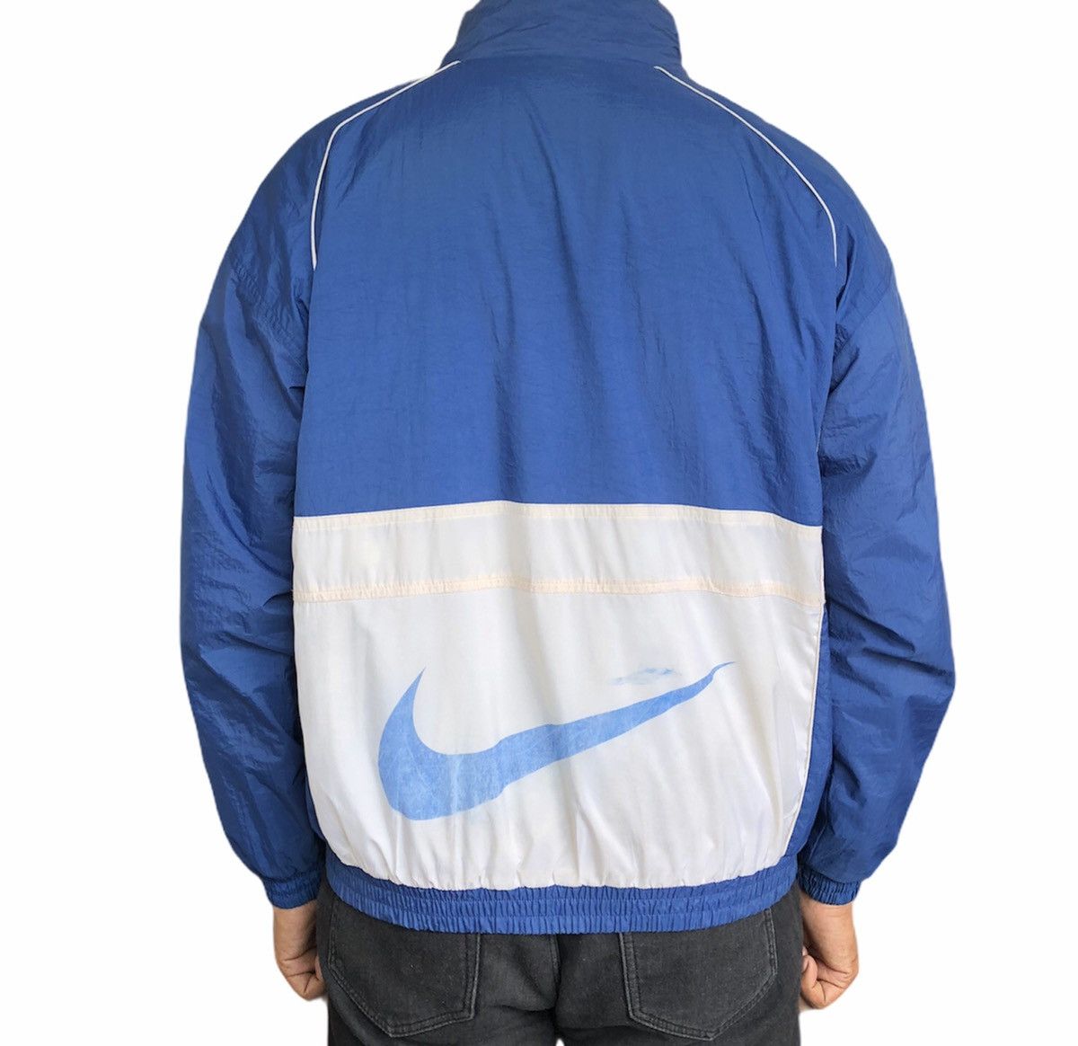 Nike 🔥Vintage 90s Nike swoosh big logo two tones light jackets Size US M / EU 48-50 / 2 - 3 Thumbnail
