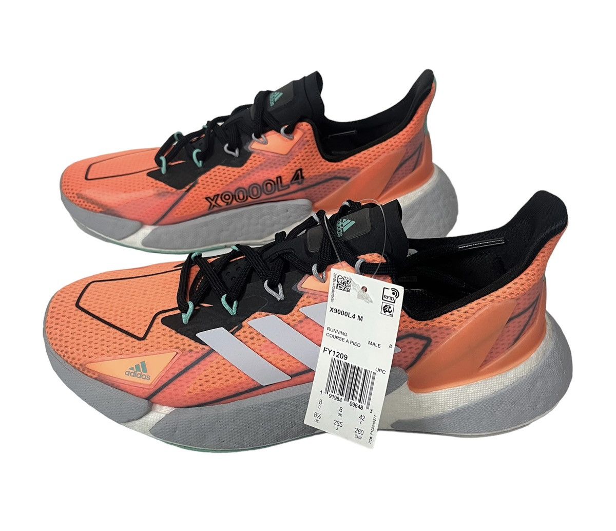 Adidas Men's X9000L4 Orange/Grey Running Shoes