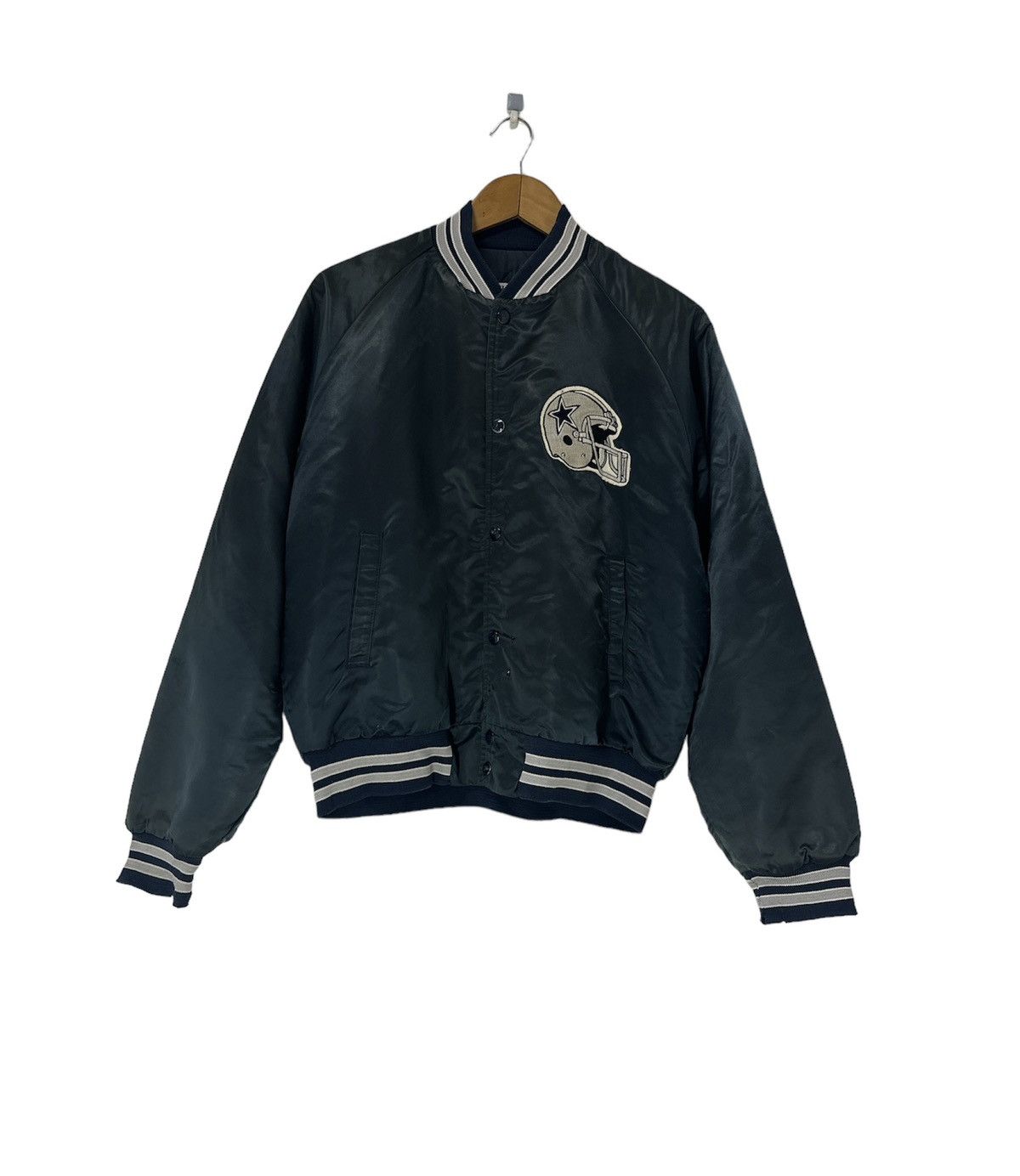 Chalk Line × NFL × Vintage Vintage 90’s Dallas Cowboys Bomber Jacket Big Logo Design Size US L / EU 52-54 / 3 - 2 Thumbnail