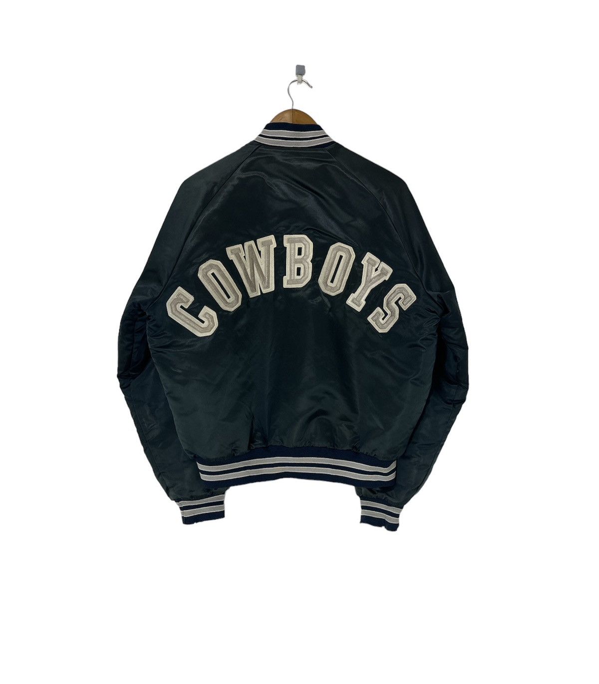 Chalk Line × NFL × Vintage Vintage 90’s Dallas Cowboys Bomber Jacket Big Logo Design Size US L / EU 52-54 / 3 - 1 Thumbnail
