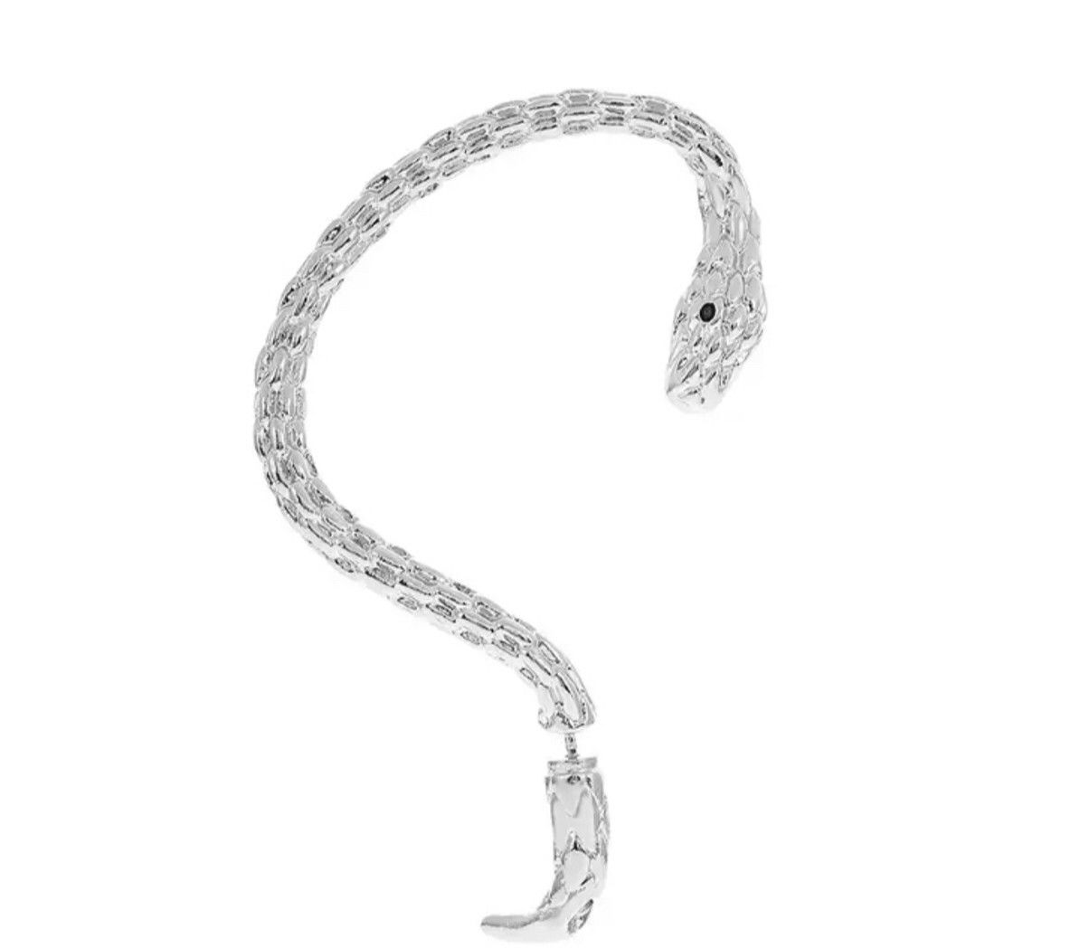 Other Silver Color Snake Shape Earring Size ONE SIZE - 2 Thumbnail