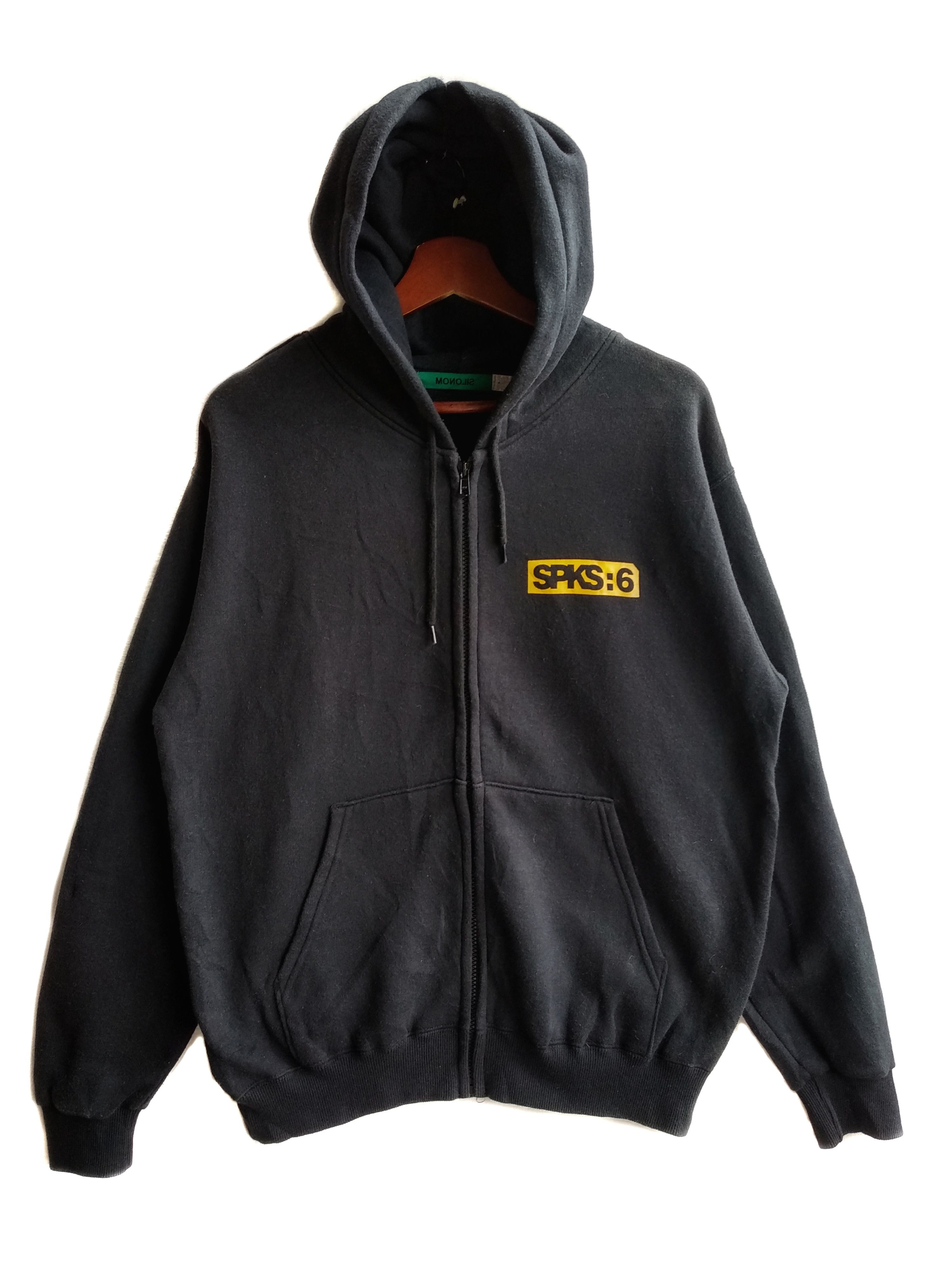 Band Tees × Japanese Brand The Spankies Six Band Sweater Hoodie/Size M/Black Colour Size US M / EU 48-50 / 2 - 2 Thumbnail