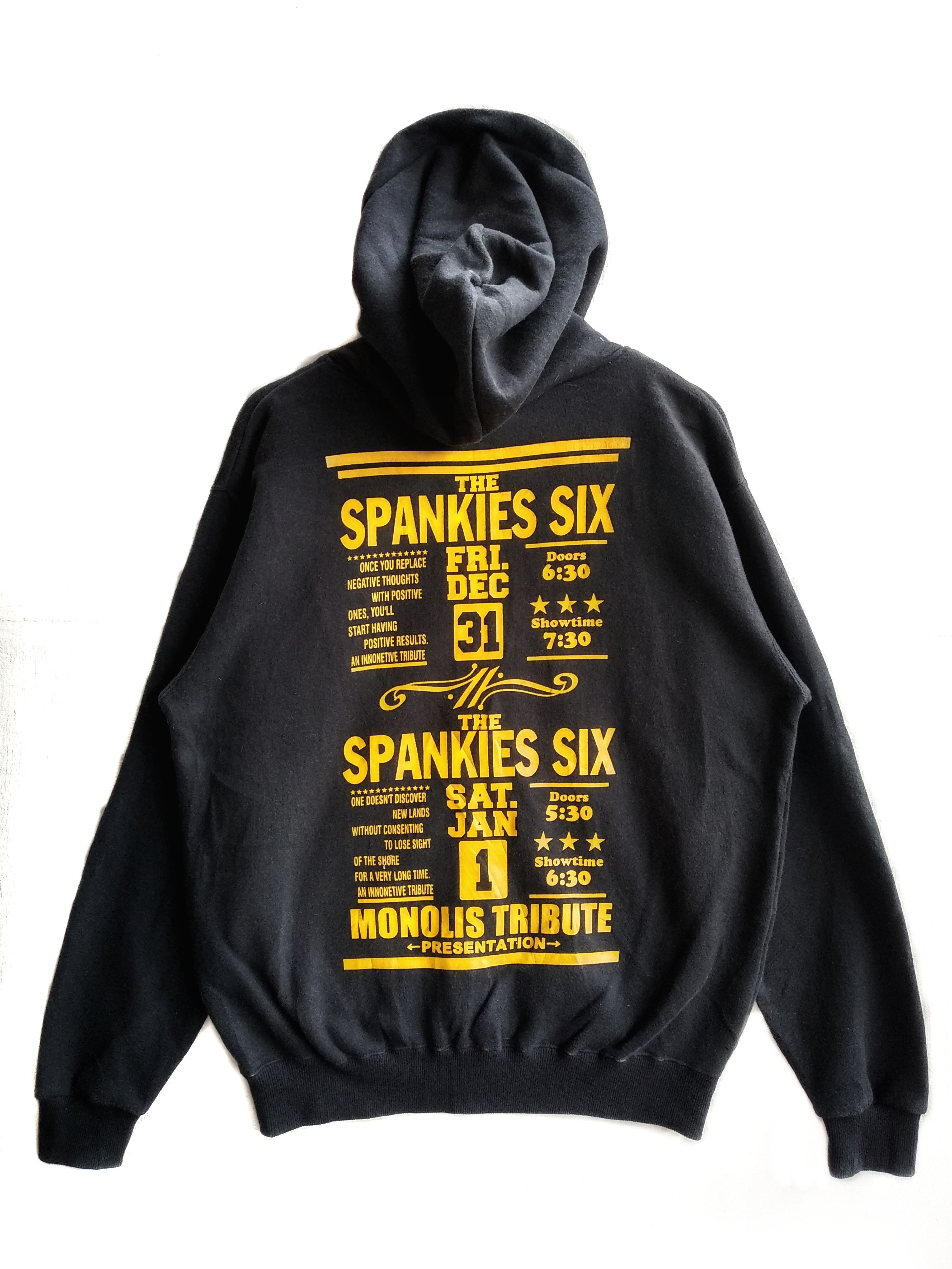 Band Tees × Japanese Brand The Spankies Six Band Sweater Hoodie/Size M/Black Colour Size US M / EU 48-50 / 2 - 1 Thumbnail