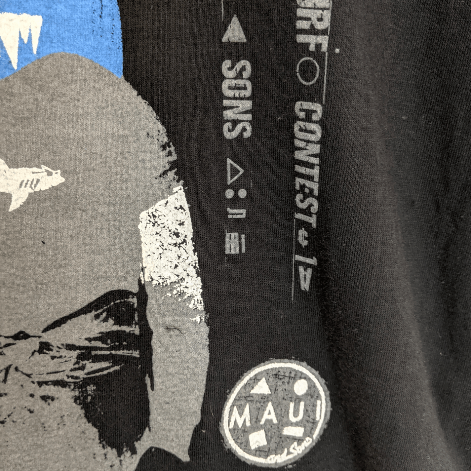 Maui and Sons × Vintage Vintage 90's MAUI & SONS Graphic T-Shirt Single Stitches Size US S / EU 44-46 / 1 - 6 Thumbnail