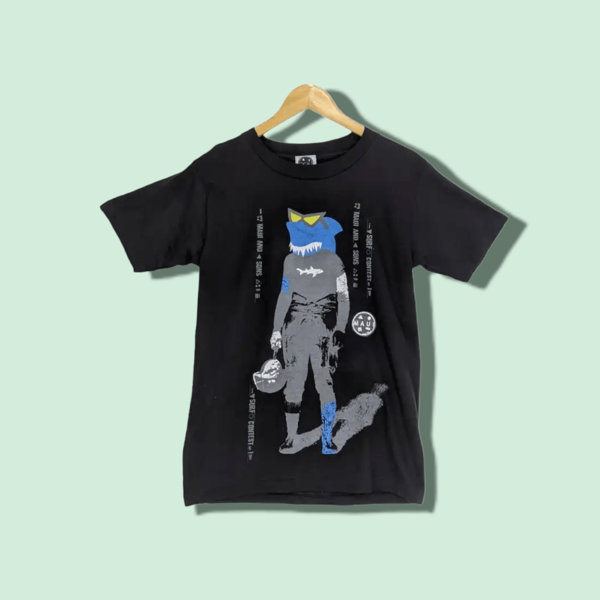 Maui and Sons × Vintage Vintage 90's MAUI & SONS Graphic T-Shirt Single Stitches Size US S / EU 44-46 / 1 - 1 Thumbnail
