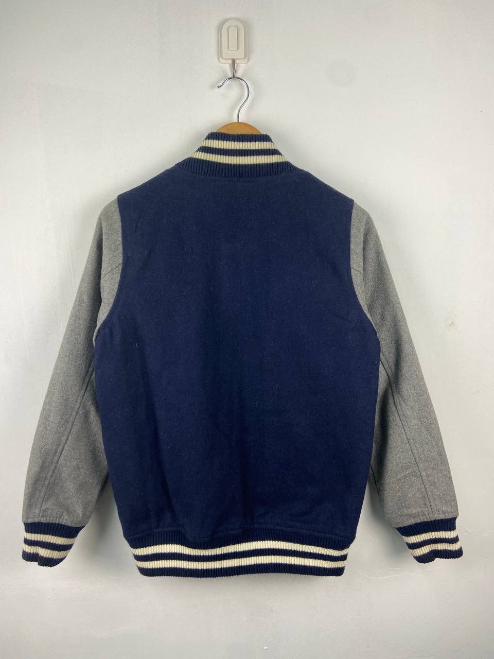 Champion × Vintage Vintage 90s Champion Varsity Jacket Navy Blue Size US L / EU 52-54 / 3 - 4 Thumbnail