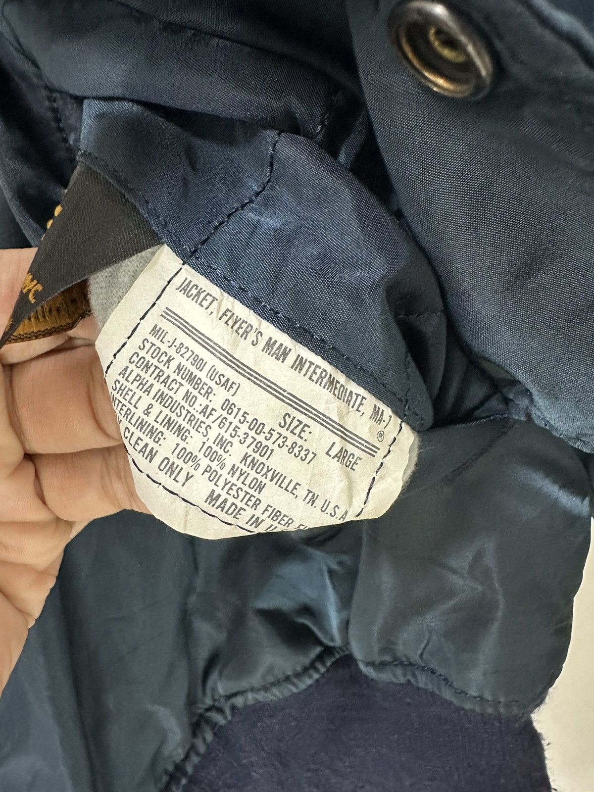 Alpha Industries × Vintage Vintage 90’s MA-1 Bomber Jacket Alpha Industries Made In USA Size US L / EU 52-54 / 3 - 4 Thumbnail