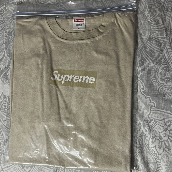 Supreme Supreme 2003 Tan Box Logo tee Beige Sand Bogo T-Shirt XL