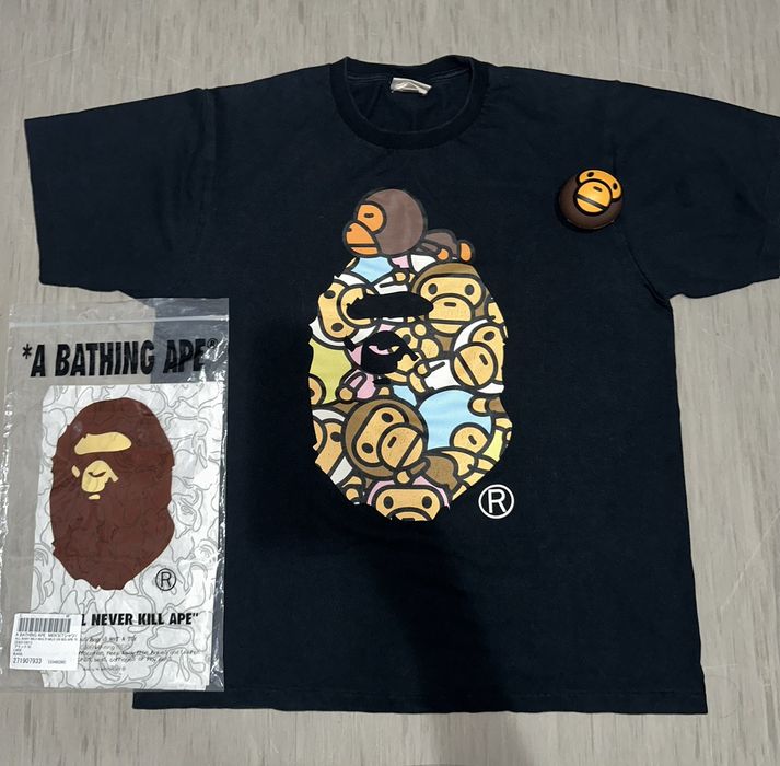 Bape All Baby Milo Multi Milo On Big Ape Tee | Grailed