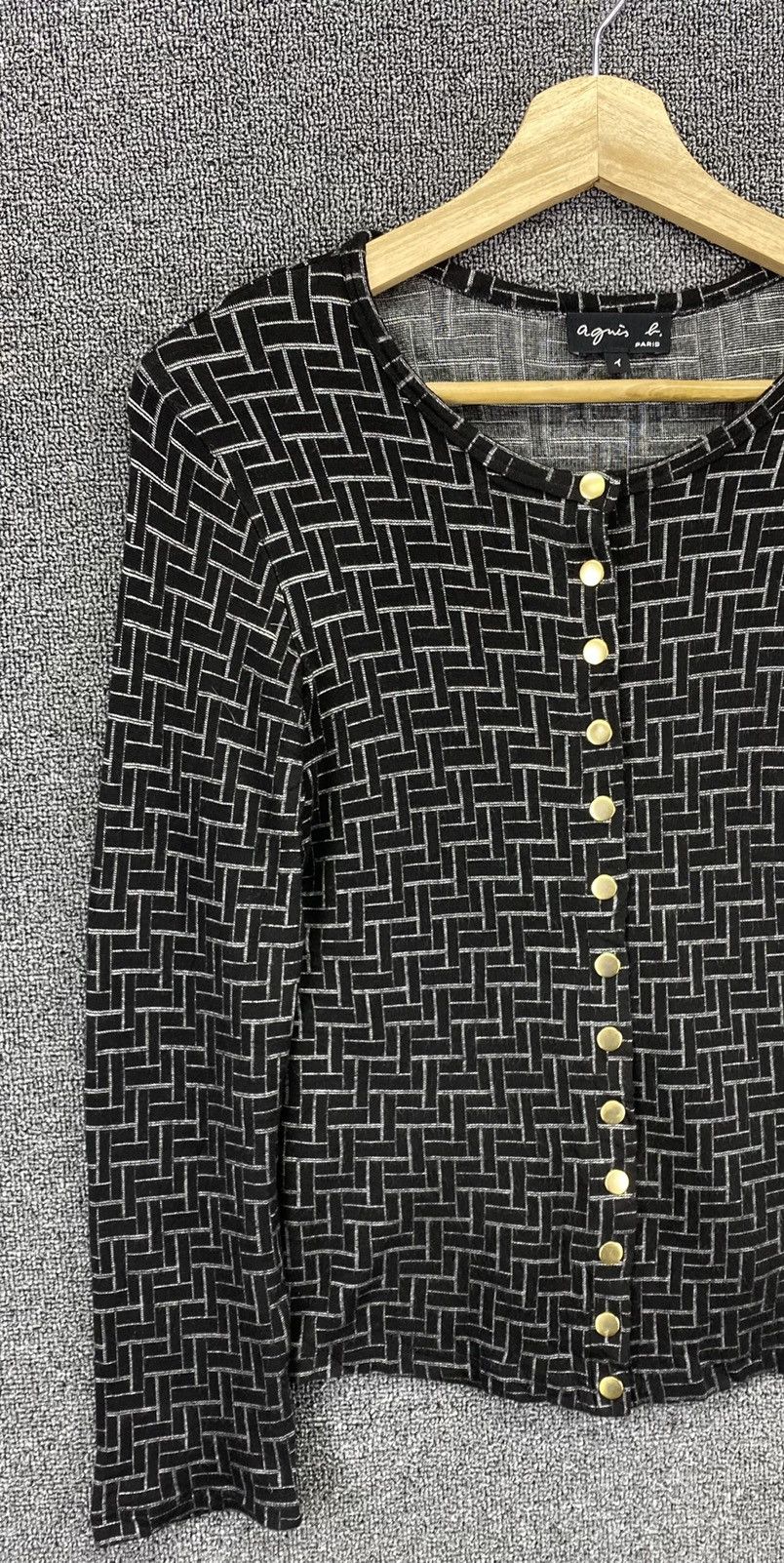agnes b. Vintage Agnes B Shirts Button Up Nice Design Cardigan Size XXS / US 00 / IT 34 - 3 Thumbnail