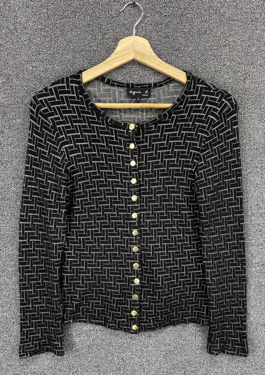 agnes b. Vintage Agnes B Shirts Button Up Nice Design Cardigan Size XXS / US 00 / IT 34 - 1 Thumbnail