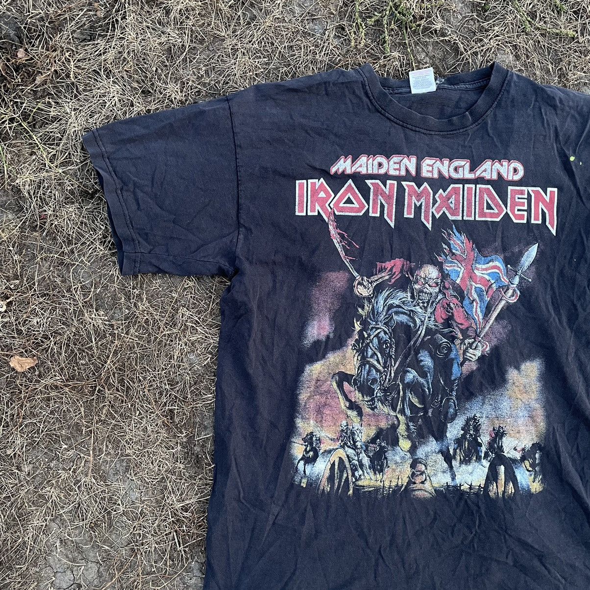 Band Tees Vintage Y2K Thrashed Maiden Horror Face 90s Skulls Tee Band Size US L / EU 52-54 / 3 - 3 Thumbnail