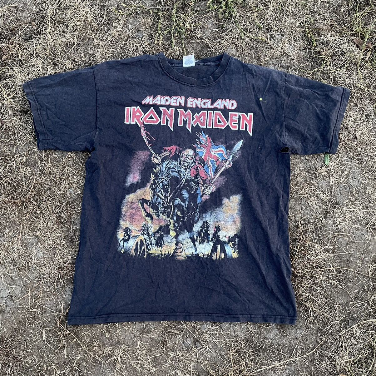 Band Tees Vintage Y2K Thrashed Maiden Horror Face 90s Skulls Tee Band Size US L / EU 52-54 / 3 - 1 Thumbnail