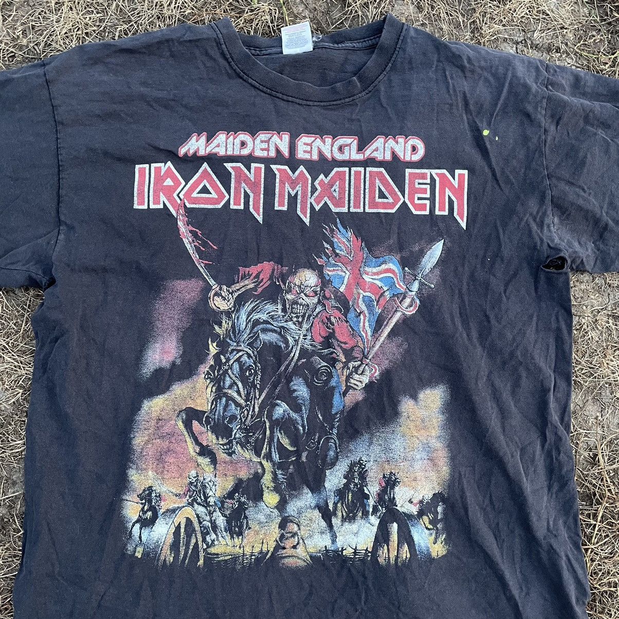 Band Tees Vintage Y2K Thrashed Maiden Horror Face 90s Skulls Tee Band Size US L / EU 52-54 / 3 - 4 Thumbnail