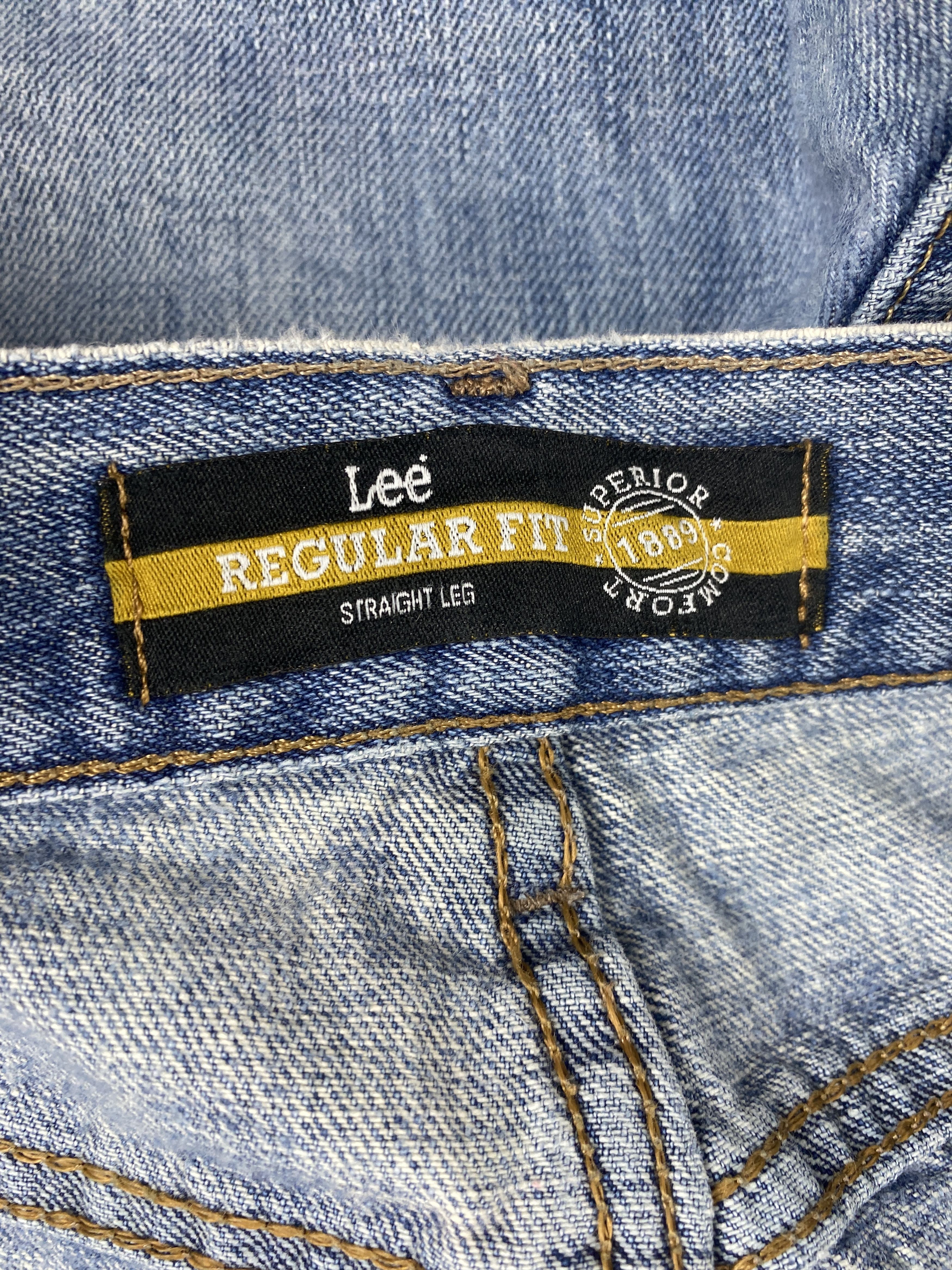 Lee Vintage Lee Straight Cut Faded Mid Wash Jeans Size US 32 / EU 48 - 9 Thumbnail