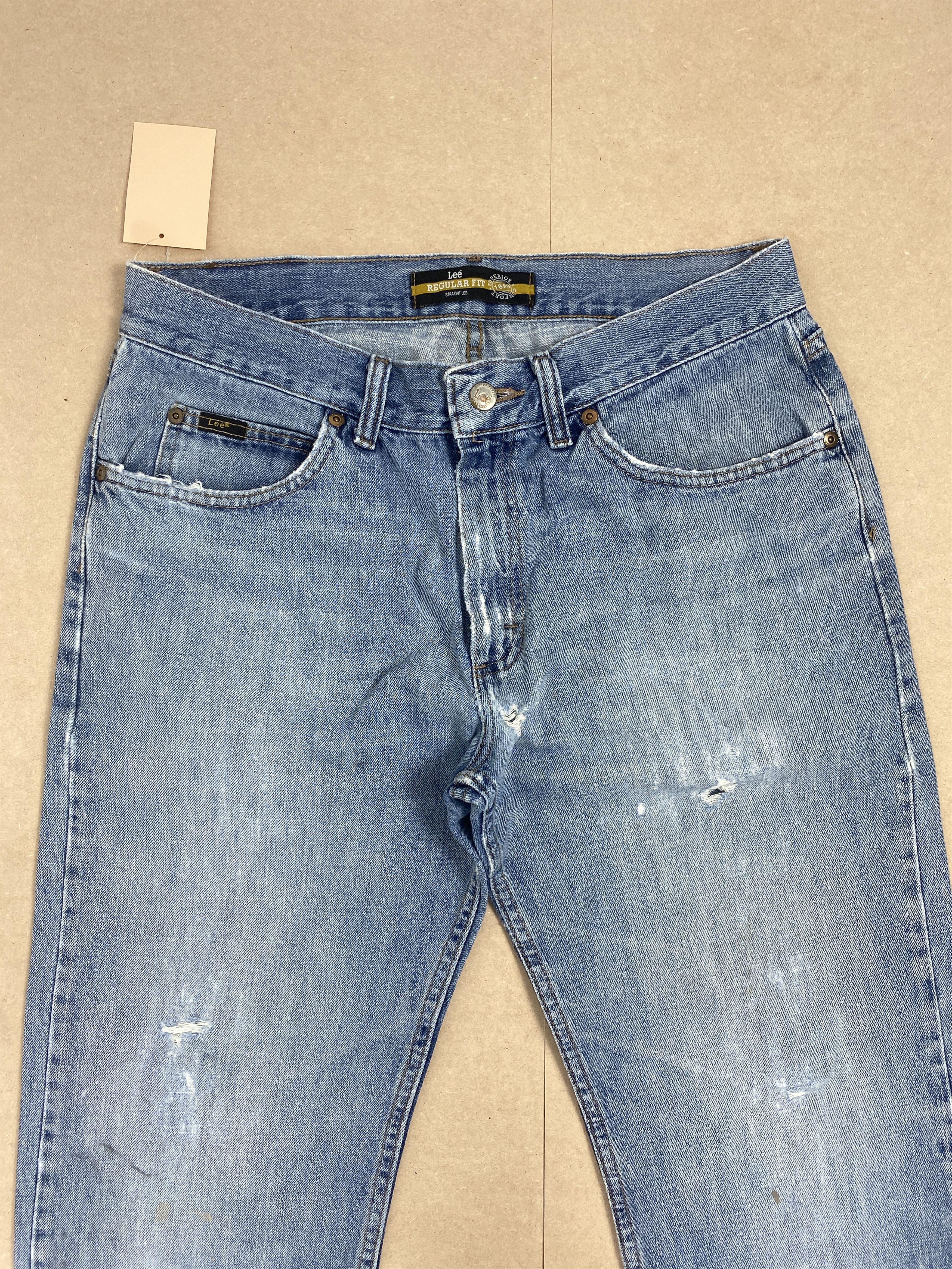 Lee Vintage Lee Straight Cut Faded Mid Wash Jeans Size US 32 / EU 48 - 2 Thumbnail